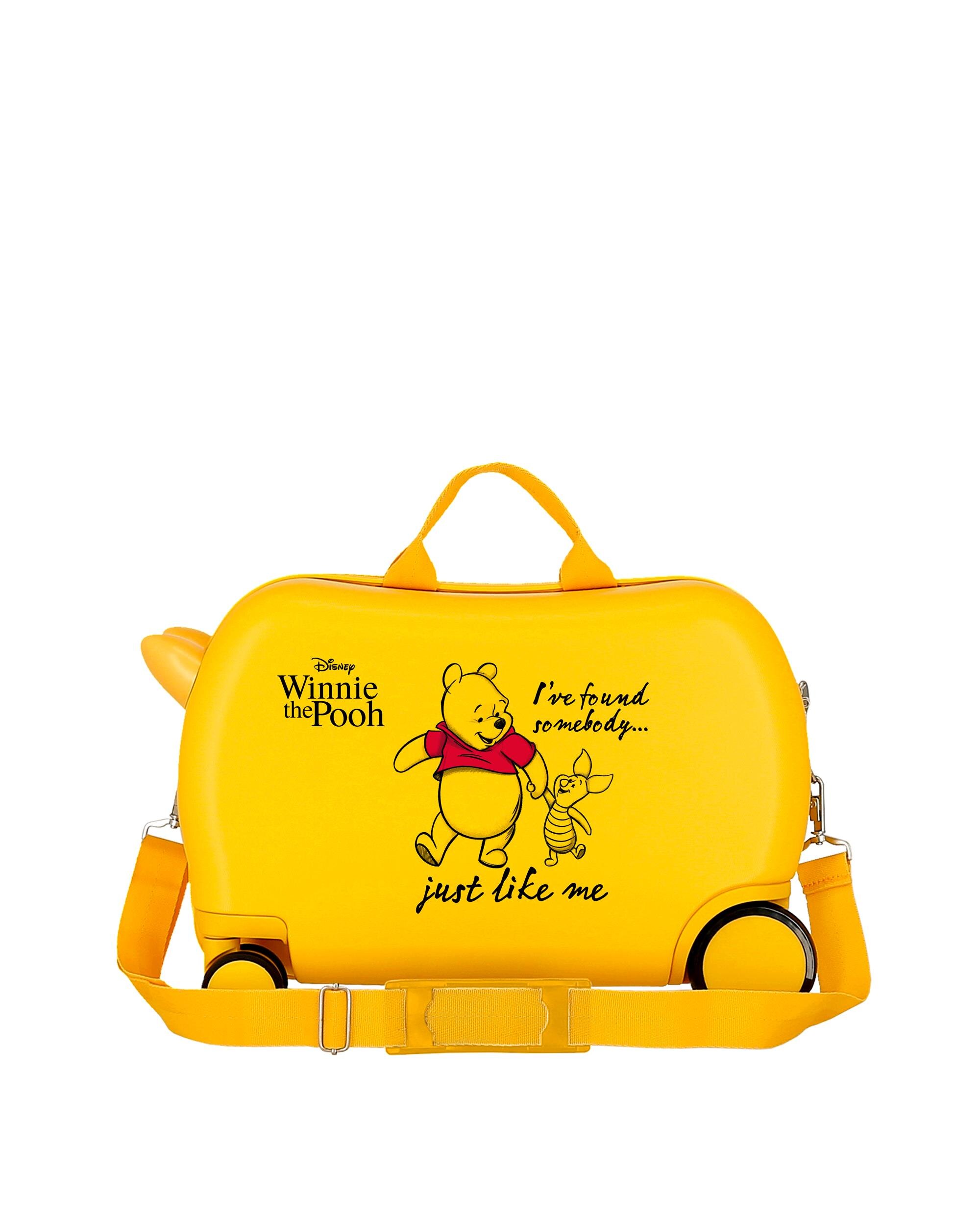 Maleta Infantil 2 Rodas Multidirecionais Whinnieh The Pooh Rígida com Capacidade de 24l Amarelo-3