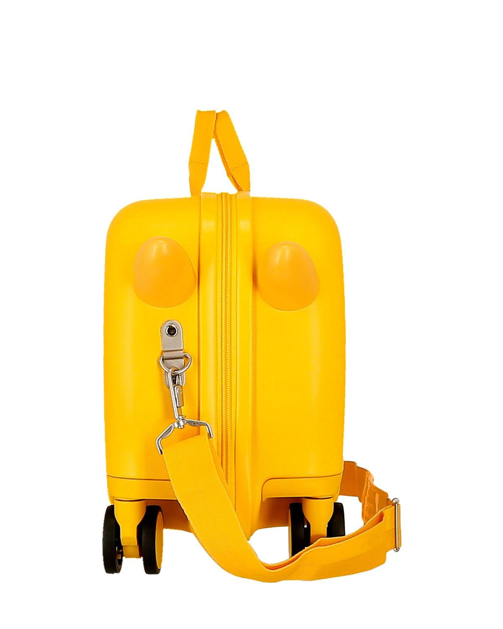 Maleta Infantil 2 Rodas Multidirecionais Whinnieh The Pooh Rígida com Capacidade de 24l Amarelo-4