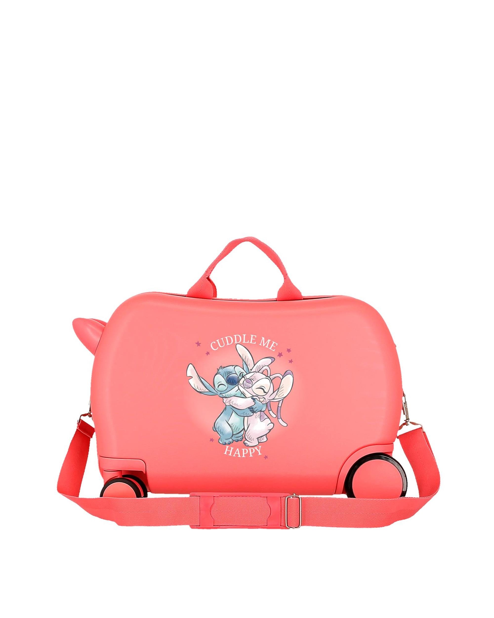 Mala Infantil 2 Rodas Multidirecionais Stitch Cuddle Me com Capacidade de 28l Coral-3