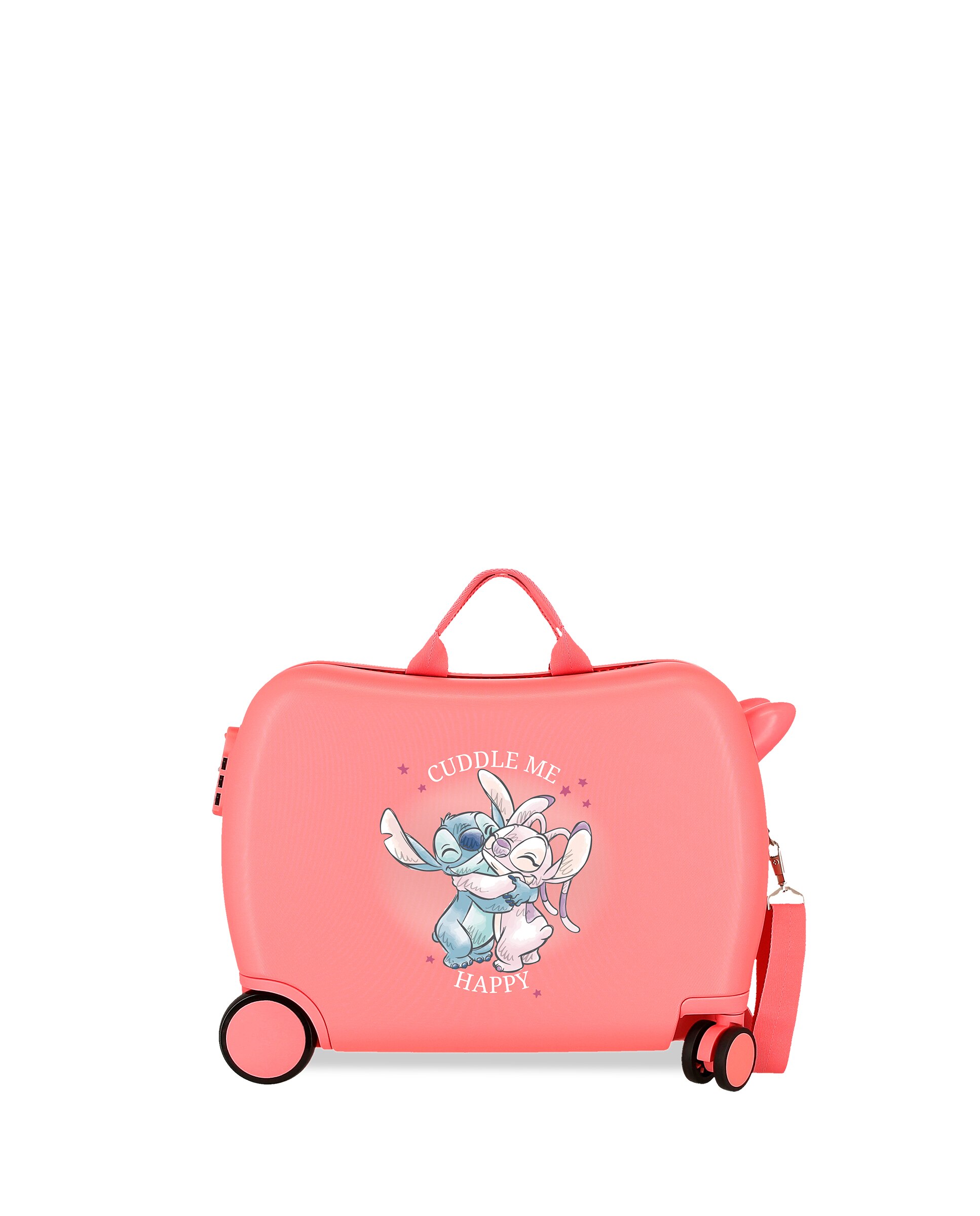 Mala Infantil 2 Rodas Multidirecionais Stitch Cuddle Me com Capacidade de 34l em Coral Rosa-1