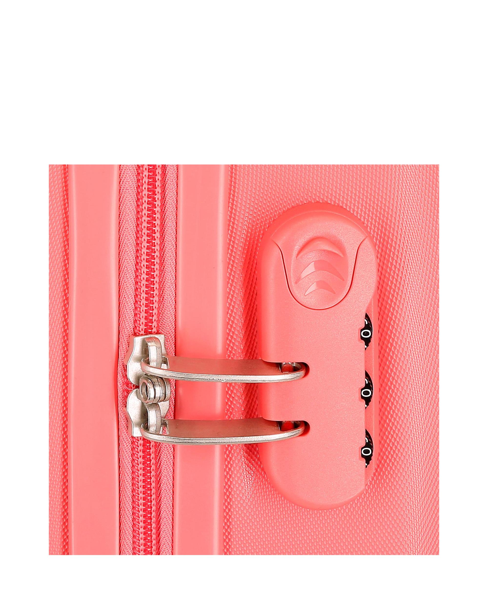Mala Infantil 2 Rodas Multidirecionais Stitch Cuddle Me com Capacidade de 34l em Coral Rosa-6