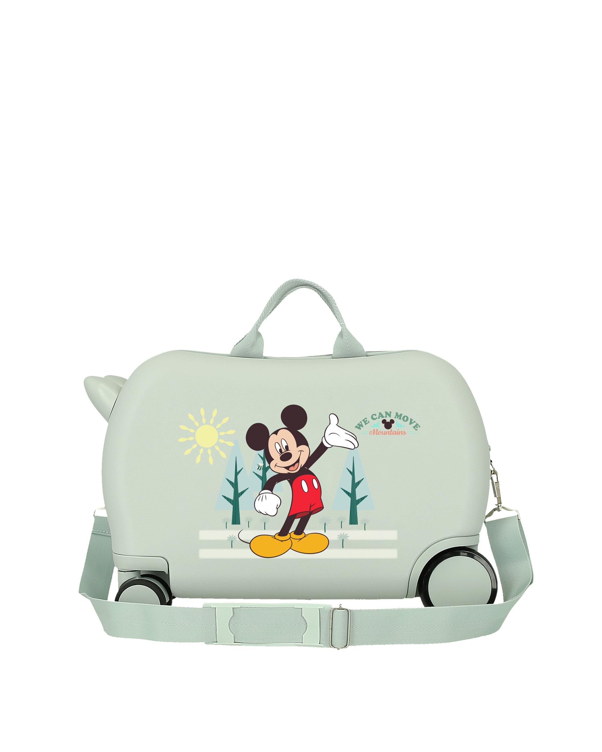 Mala Infantil 2 Rodas Multidirecionais Mickey Mountain 28l Verde-3