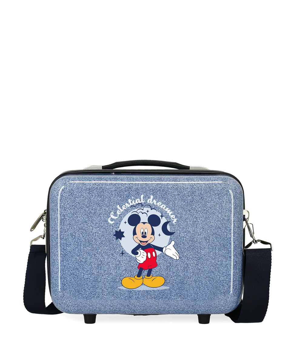 Necessaire em Abs Mickey Mountains Adaptável com Capacidade de 9l em Denim Azul denim-1