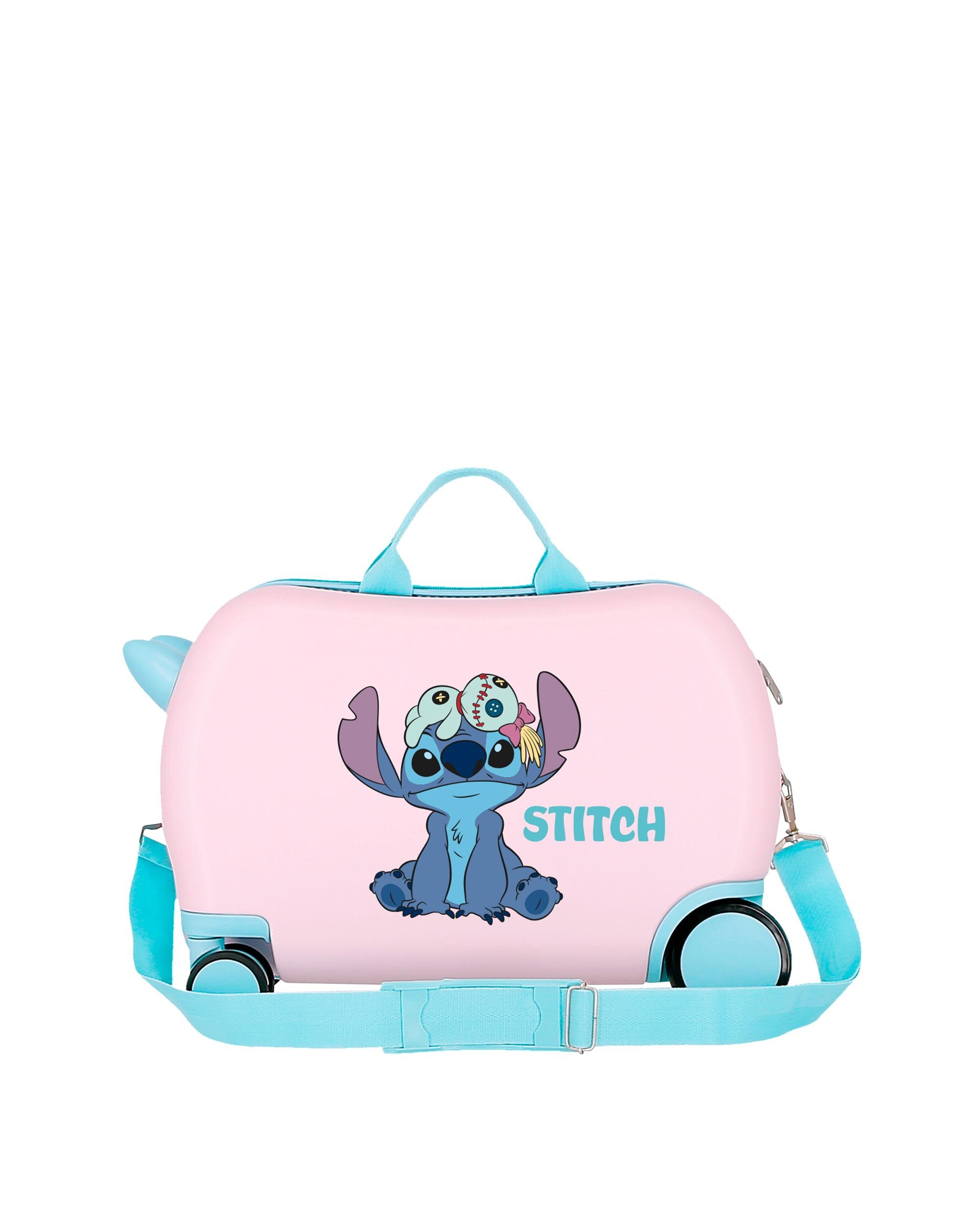 Mala Infantil 2 Rodas Multidirecionais Stitch In The World com Capacidade de 28l em Rosa Rosa-3
