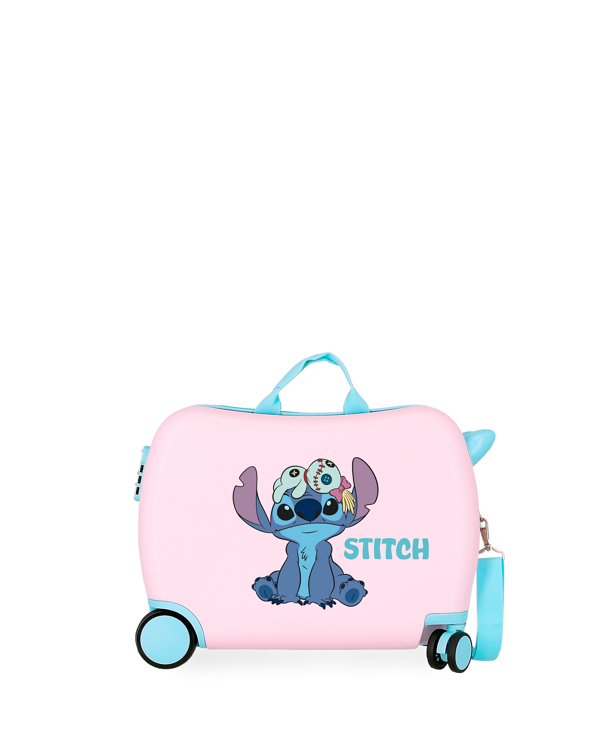 Imagem 0 de Mala Infantil 2 Rodas Multidirecionais Stitch In The World com Capacidade de 38l em Rosa