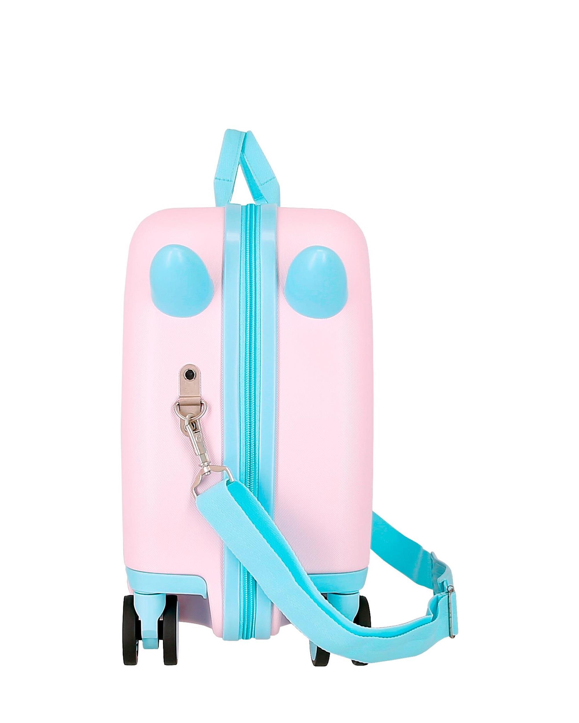 Mala Infantil 2 Rodas Multidirecionais Stitch In The World com Capacidade de 38l em Rosa Rosa-4