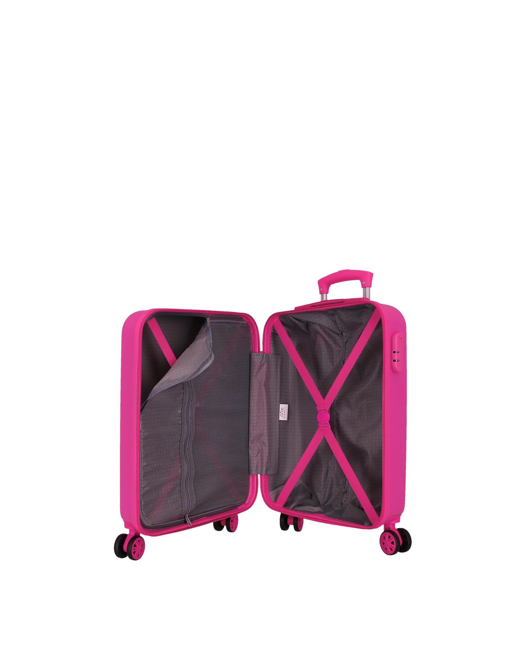 Mala de Cabine Gato Risón Rígida com Capacidade de 35l em Fúcsia Rosa-5