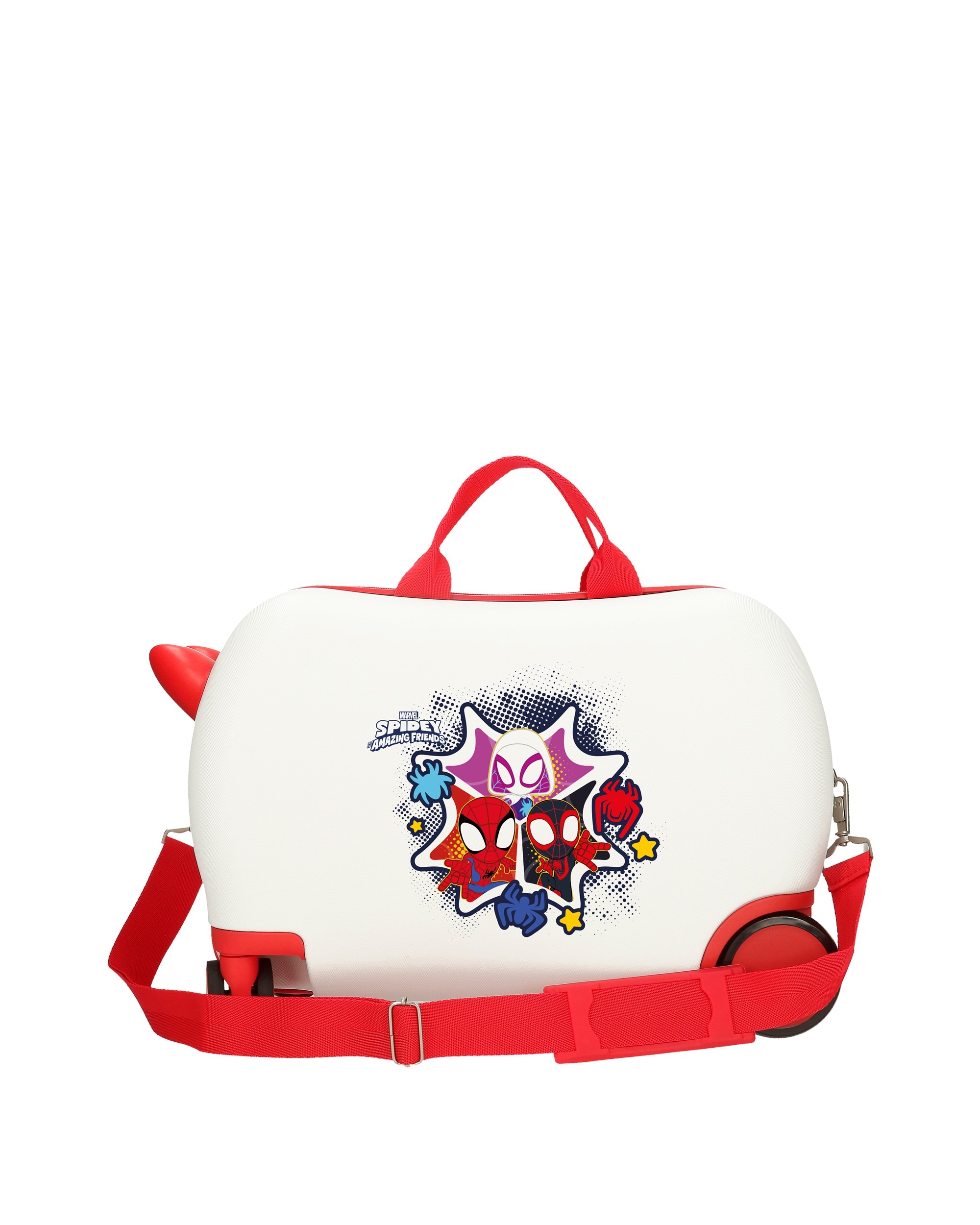 Mala Infantil 2 Rodas Multidirecionais Spidey Team Up com Capacidade de 28l em Branco Branco-3