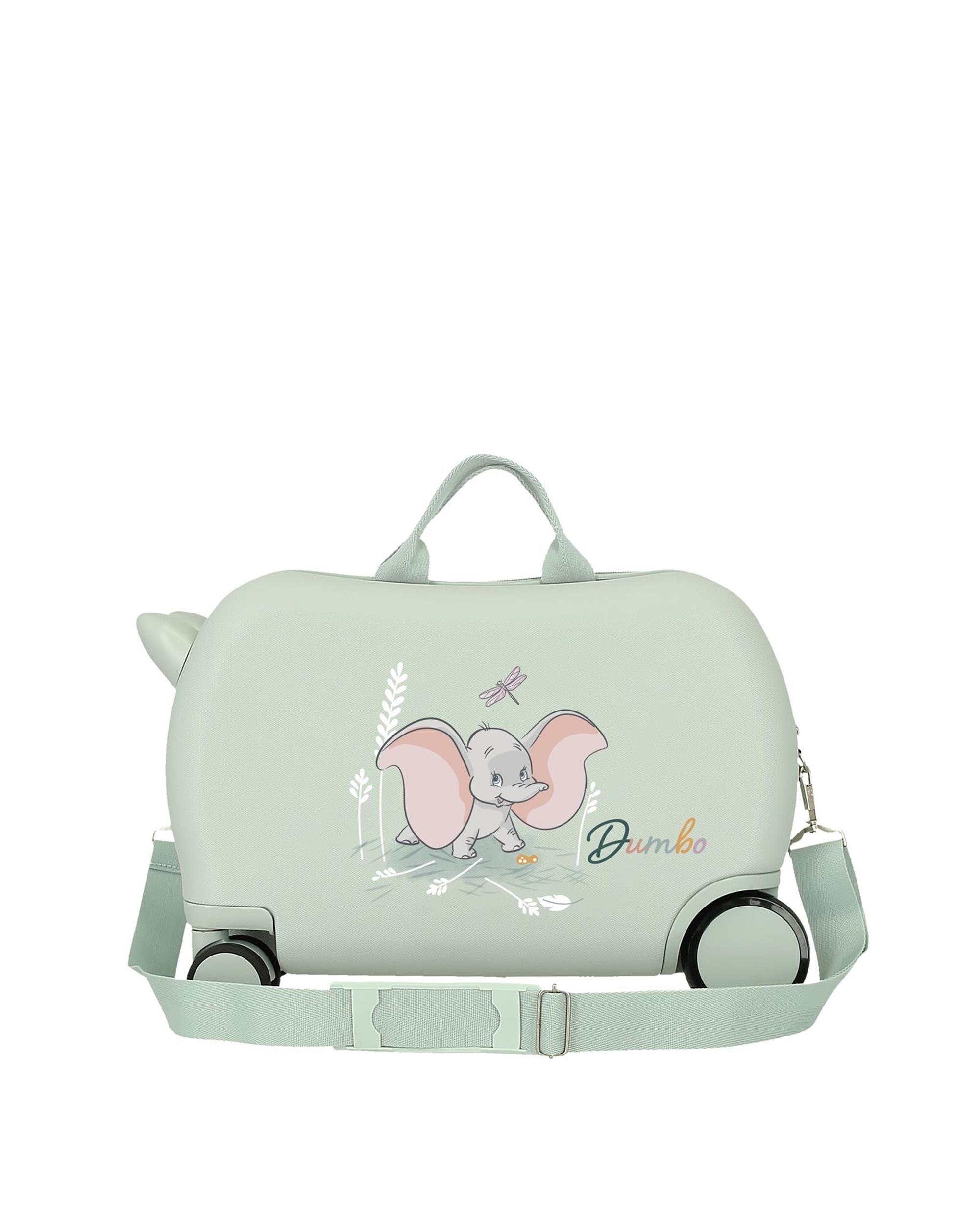Mala Infantil 2 Rodas Multidirecionais Dumbo With Dragon Fly com Capacidade de 28l Verde-3
