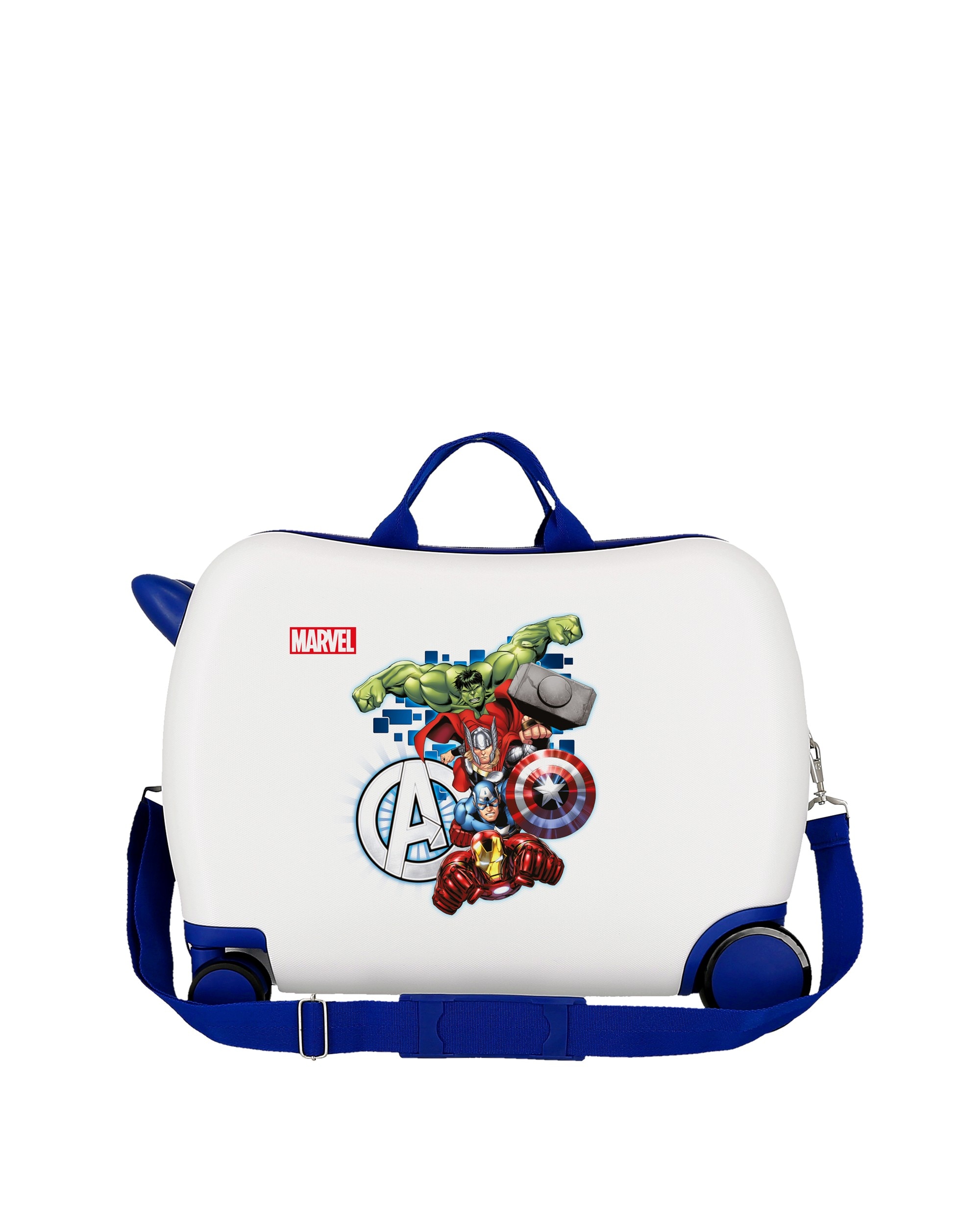 Mala Infantil 2 Rodas Multidirecionais Avengers Attack com Capacidade de 34l em Branco Branco-3