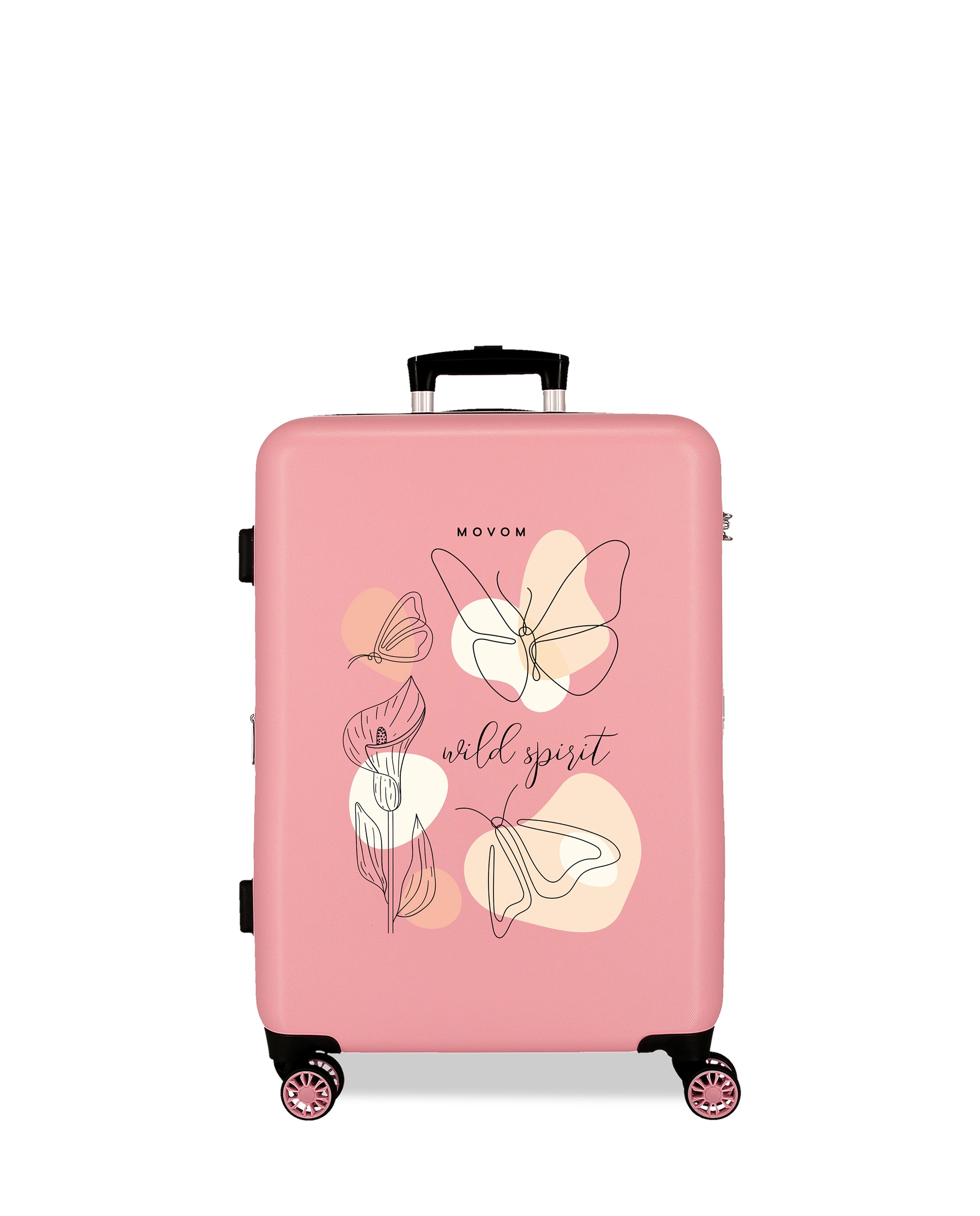 Mala Média Movom Luggage Rígida com Capacidade de 56l em Nude Rosa-1
