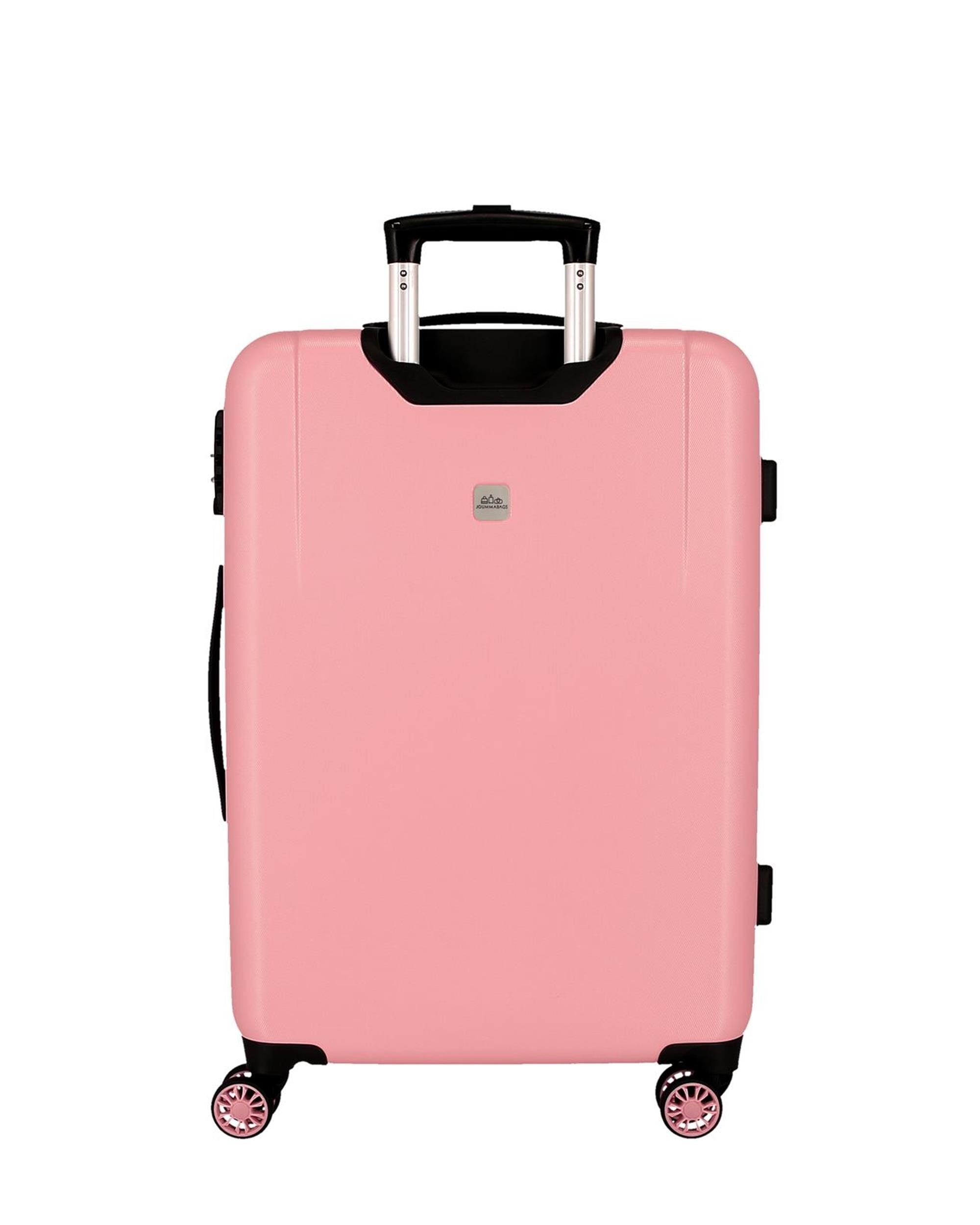 Conjunto de Malas (cabine e Média) Movom Luggage Rígidas com Capacidade de 91l Rosa-3