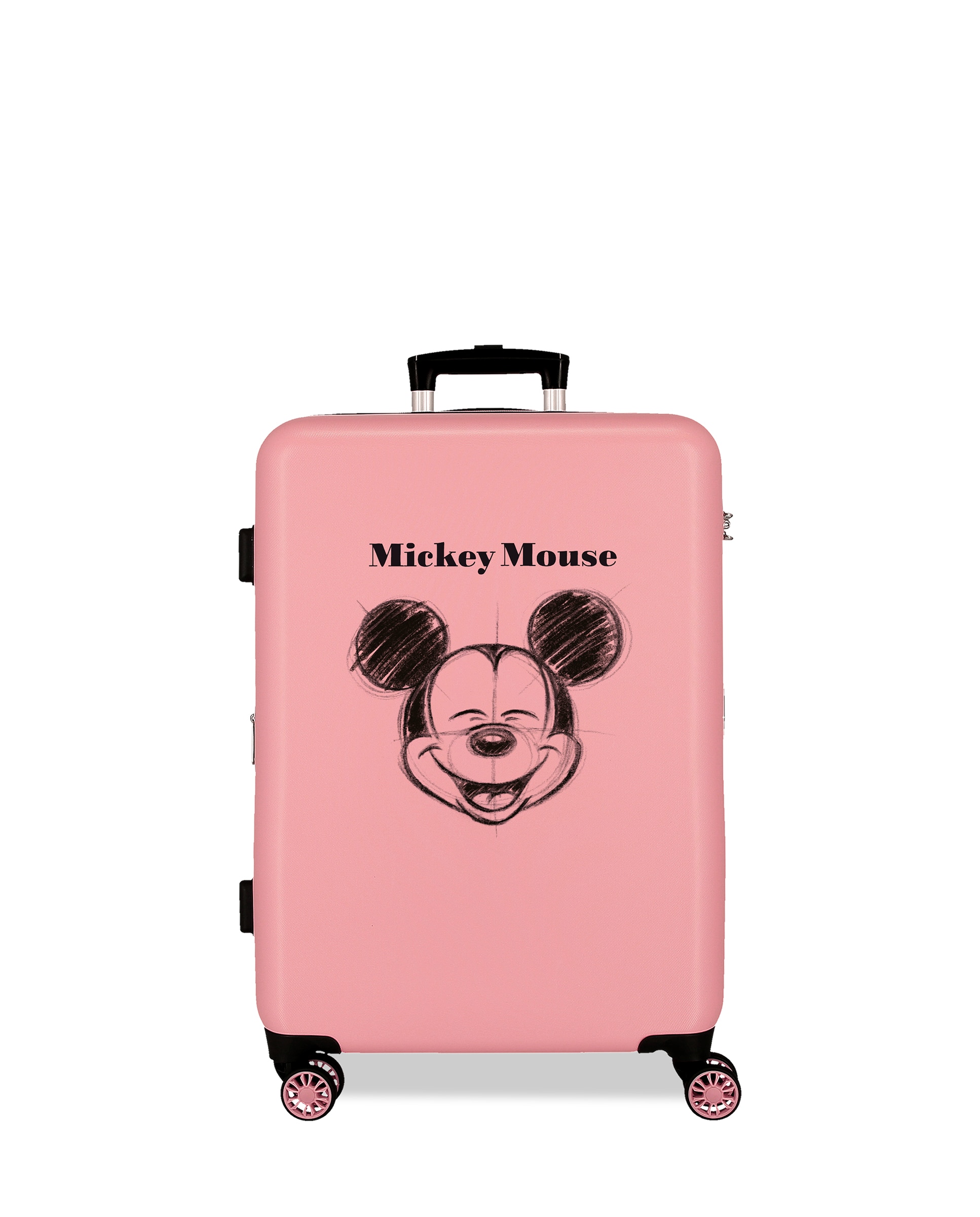 Mala Média Mickey Sketch Rígida com Capacidade de 56l Rosa-1