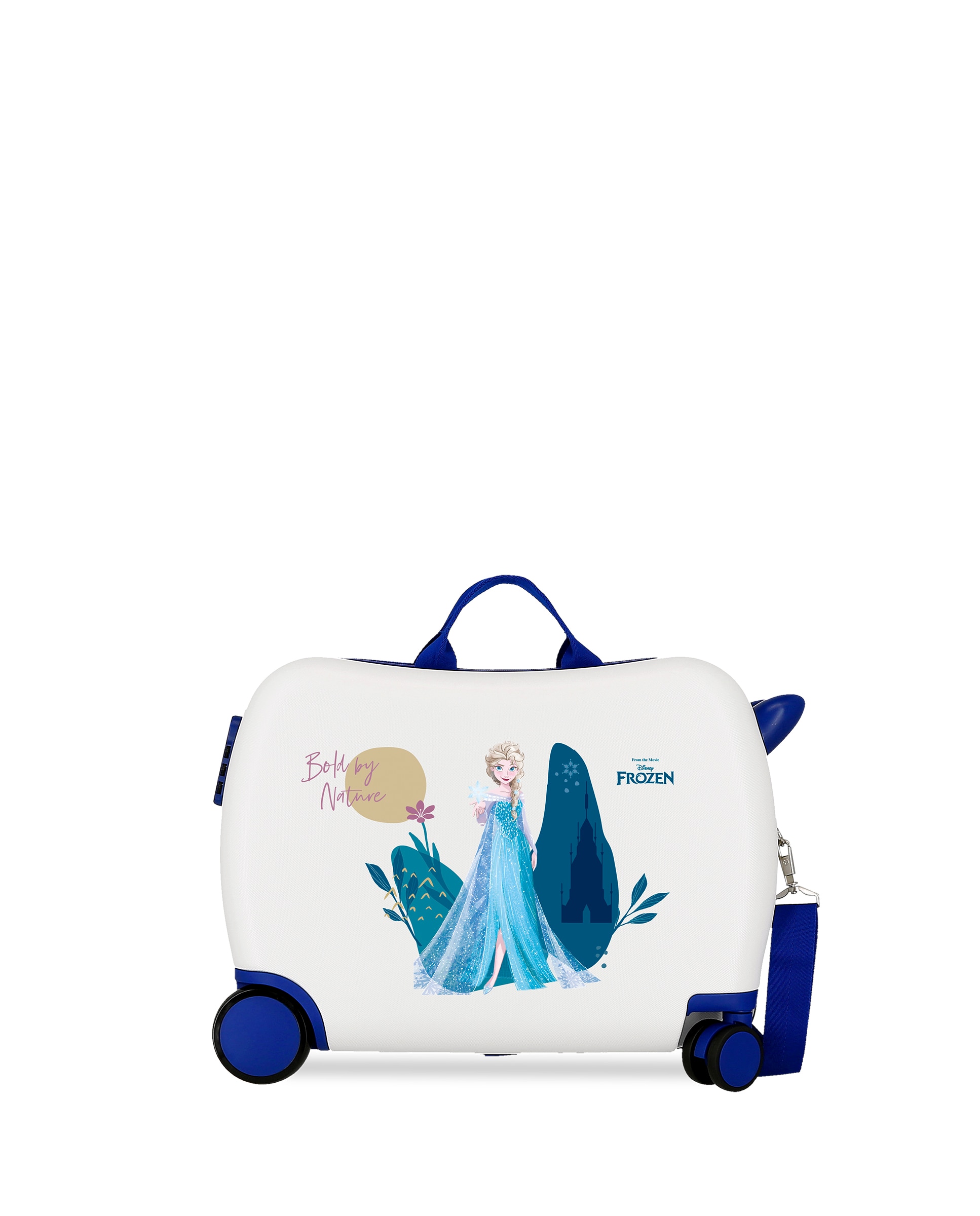 Mala Infantil 2 Rodas Multidirecionais Frozen Nature Is Magical com Capacidade de 38l em Branco Branco-1