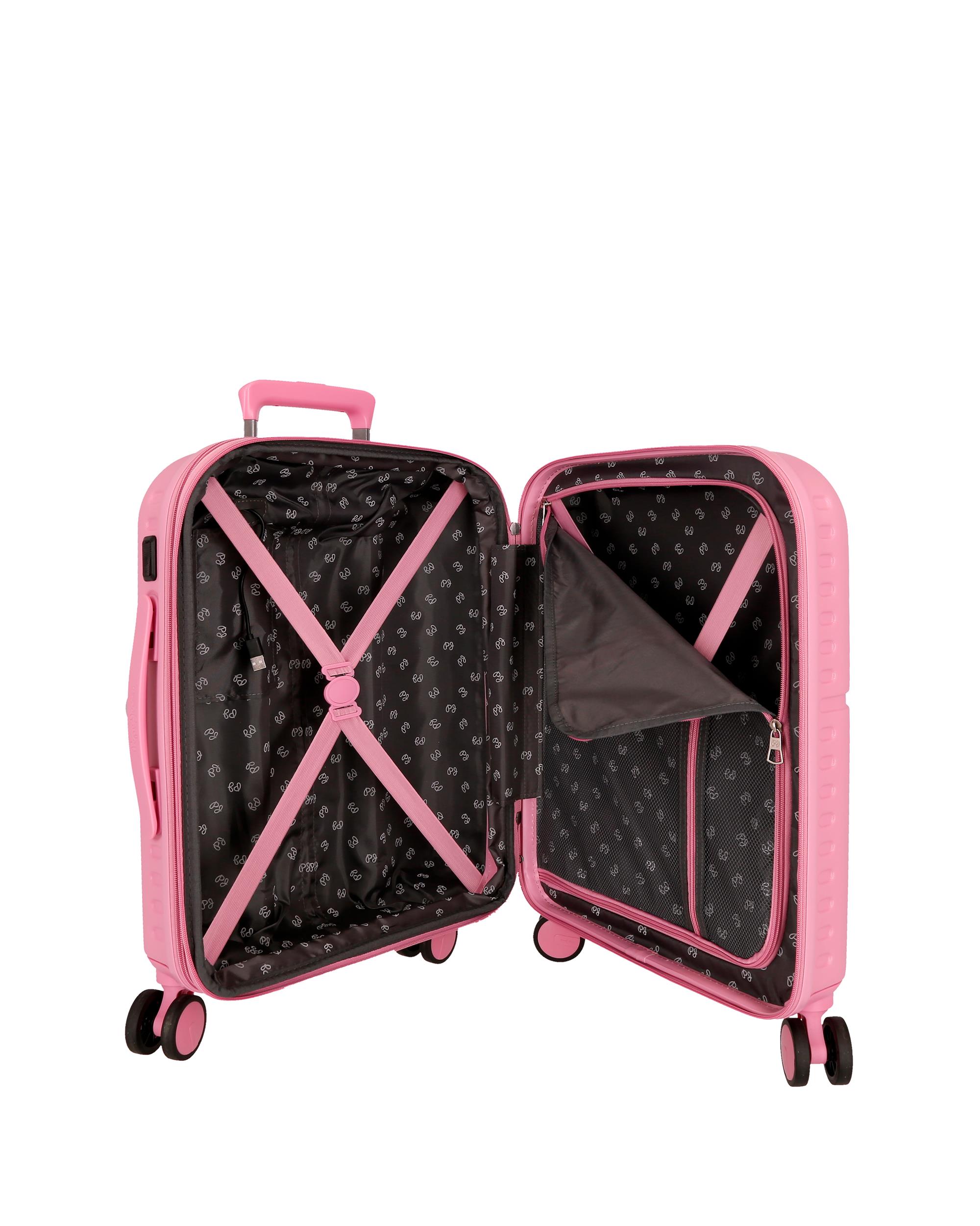 Mala Média Expandível Highlight Rígida com Capacidade de 79l Rosa-5