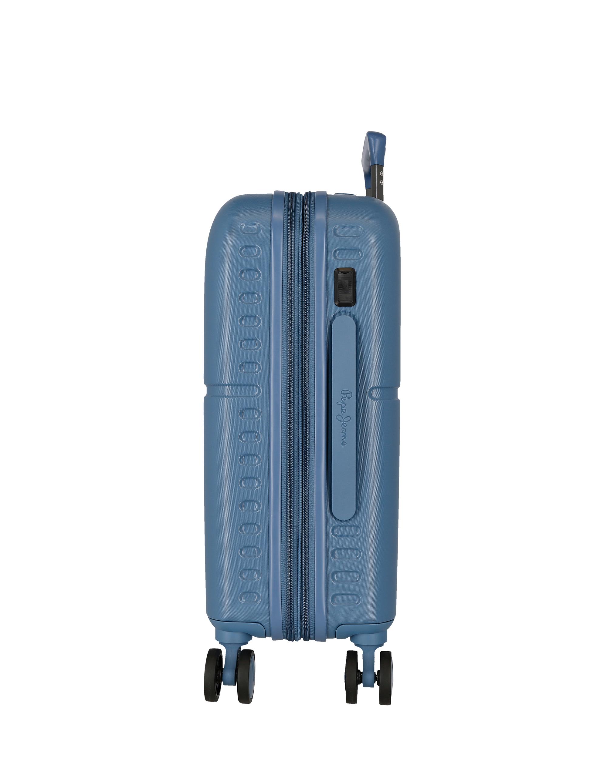 Conjunto de Malas (cabine e Média) Accent Rígidas com Capacidade de 116l Azul-2