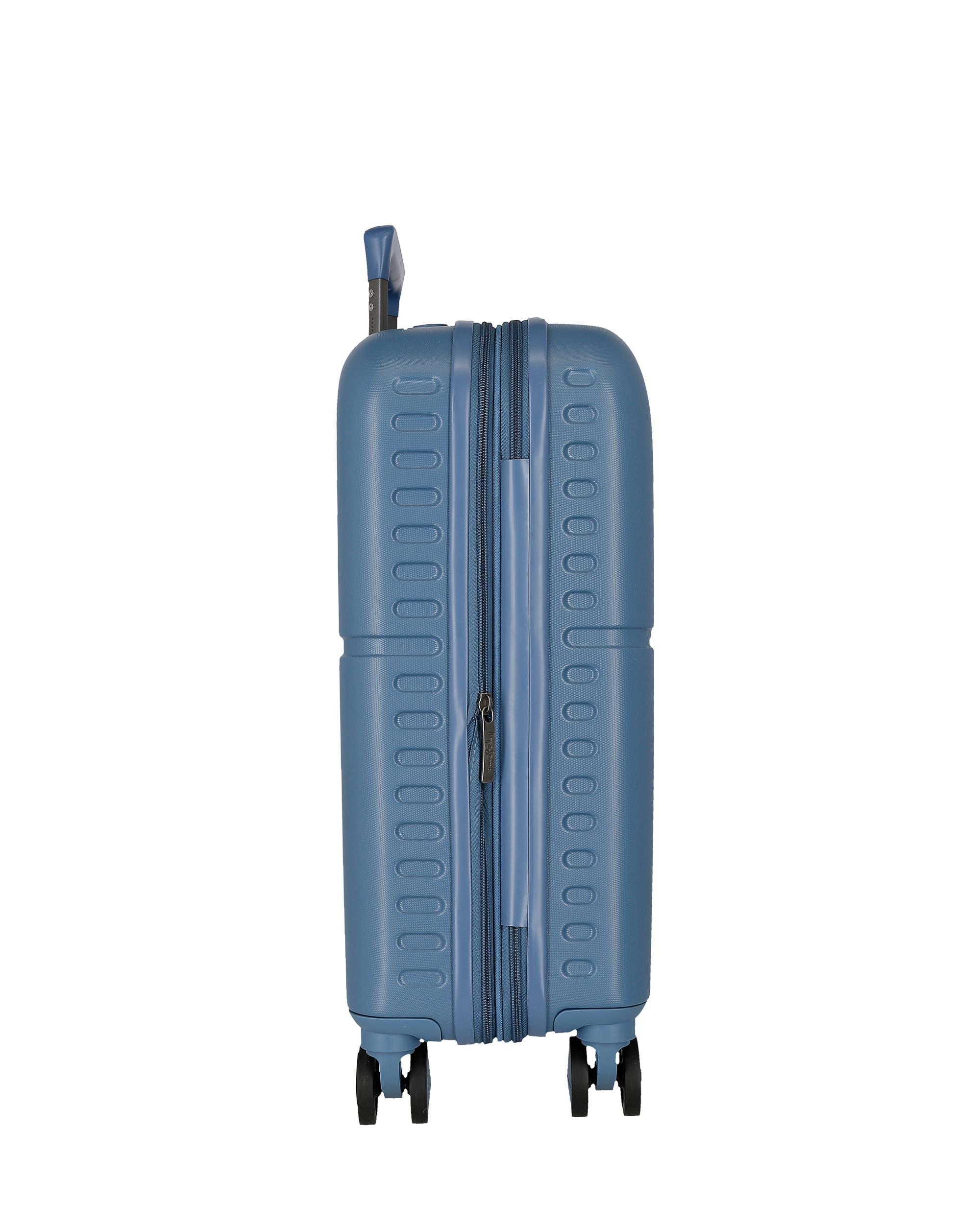 Conjunto de Malas (cabine e Média) Accent Rígidas com Capacidade de 116l Azul-4
