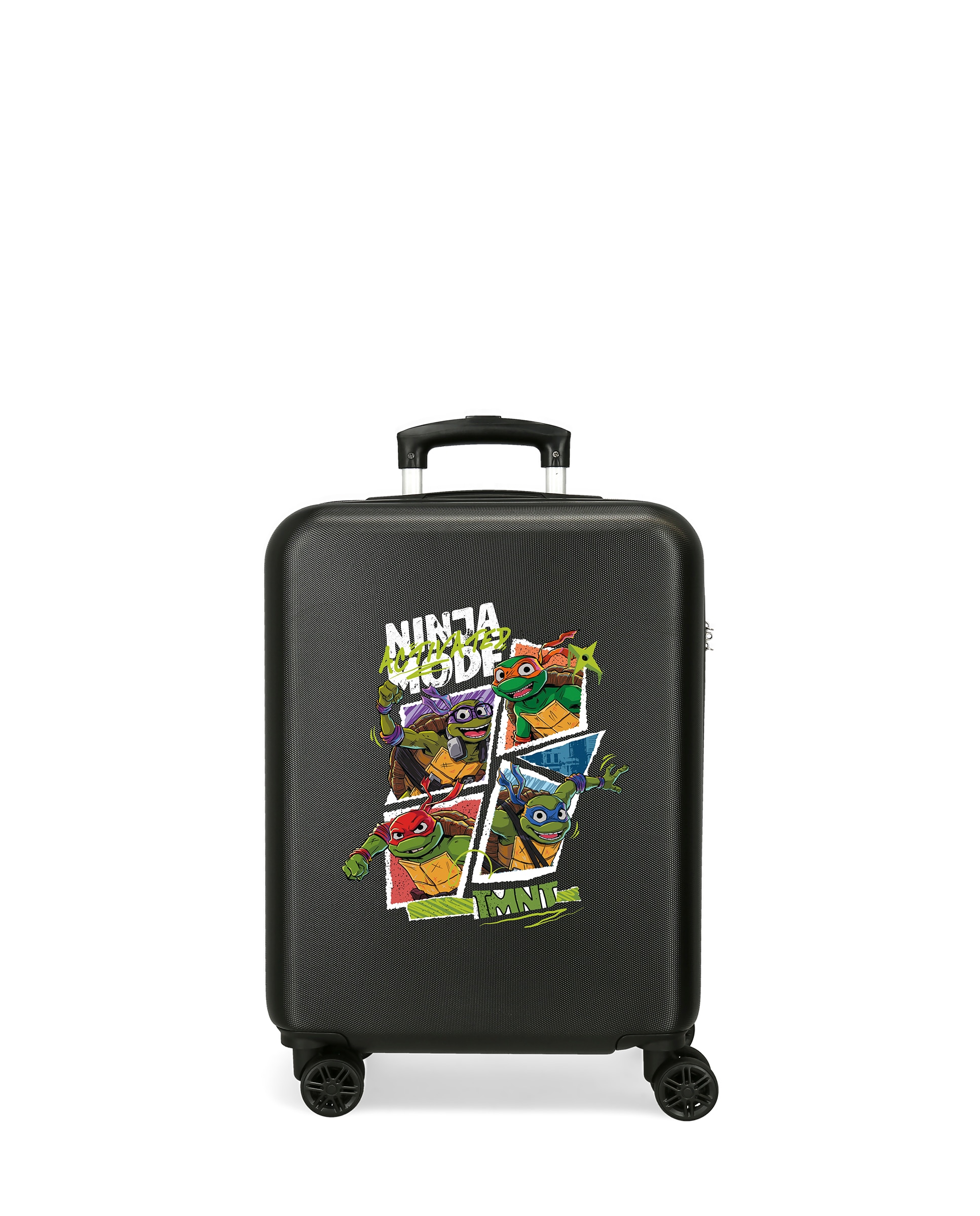 Mala de Cabine Tartarugas Ninja Rígida 35l em Preto Preto-1