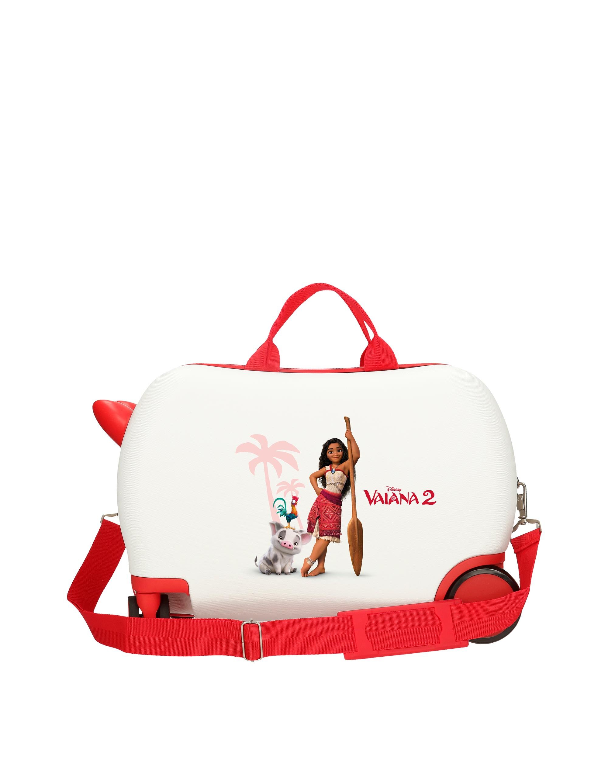 Mala Infantil 2 Rodas Multidirecionais Vaiana And Friends 246l Branco-3