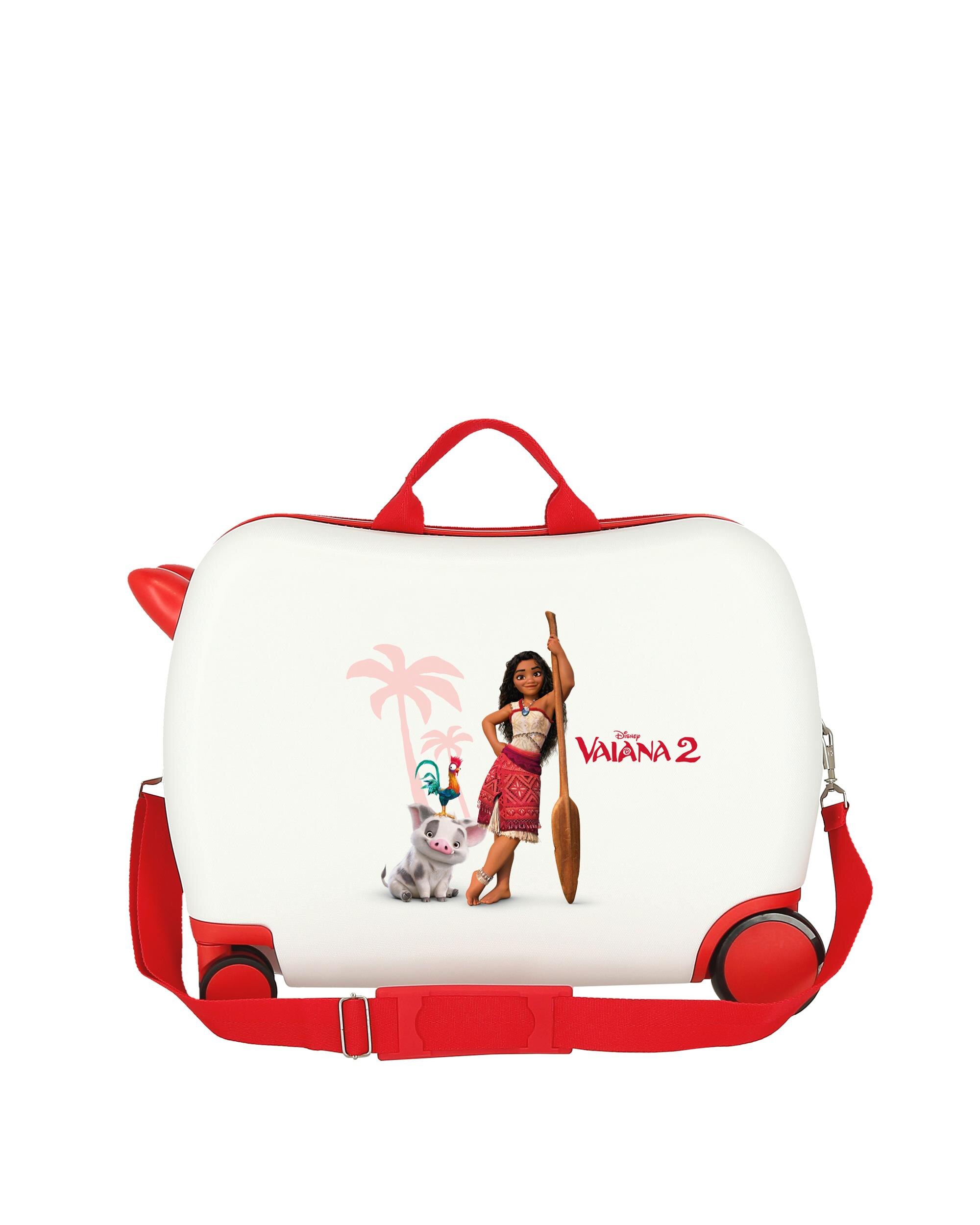 Mala Infantil Vaiana And Friends Rígida com Capacidade de 34l Branco / Vermelho-2