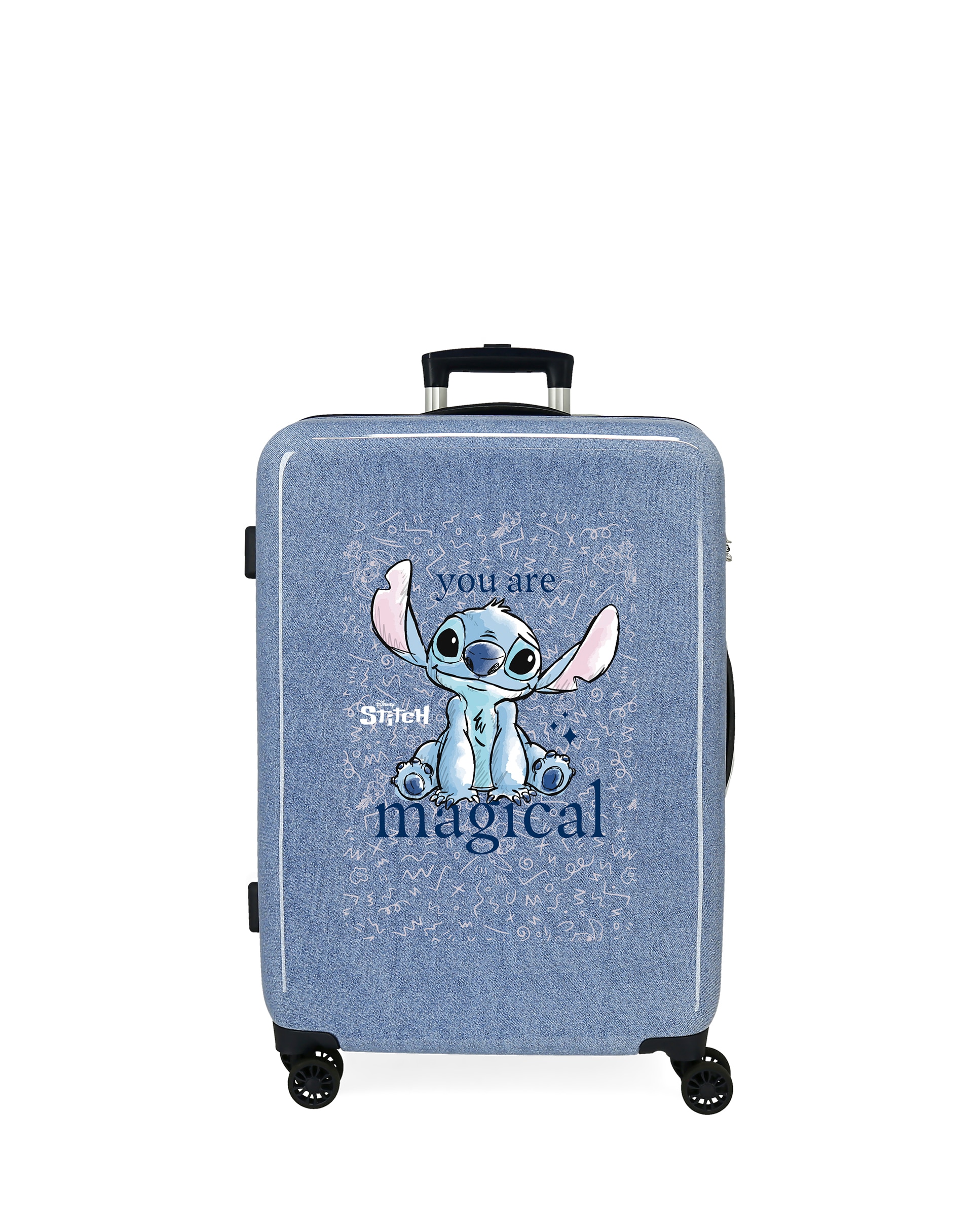 Mala Média Stitch You Are Magical Rígida 56l em Azul-claro Azul-1