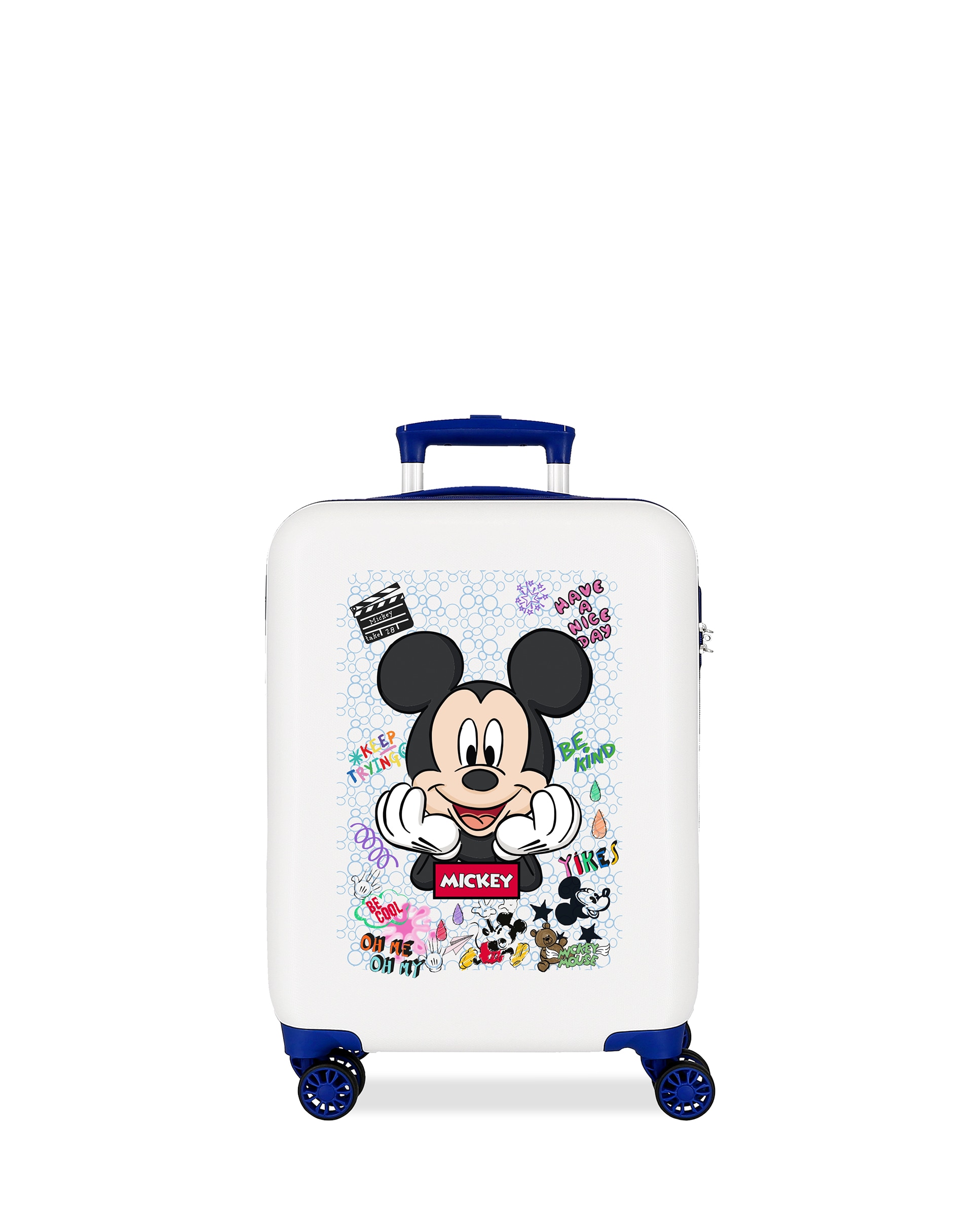 Mala de Cabine Mickey Be Cool Rígida com Capacidade de 35l Branco-1