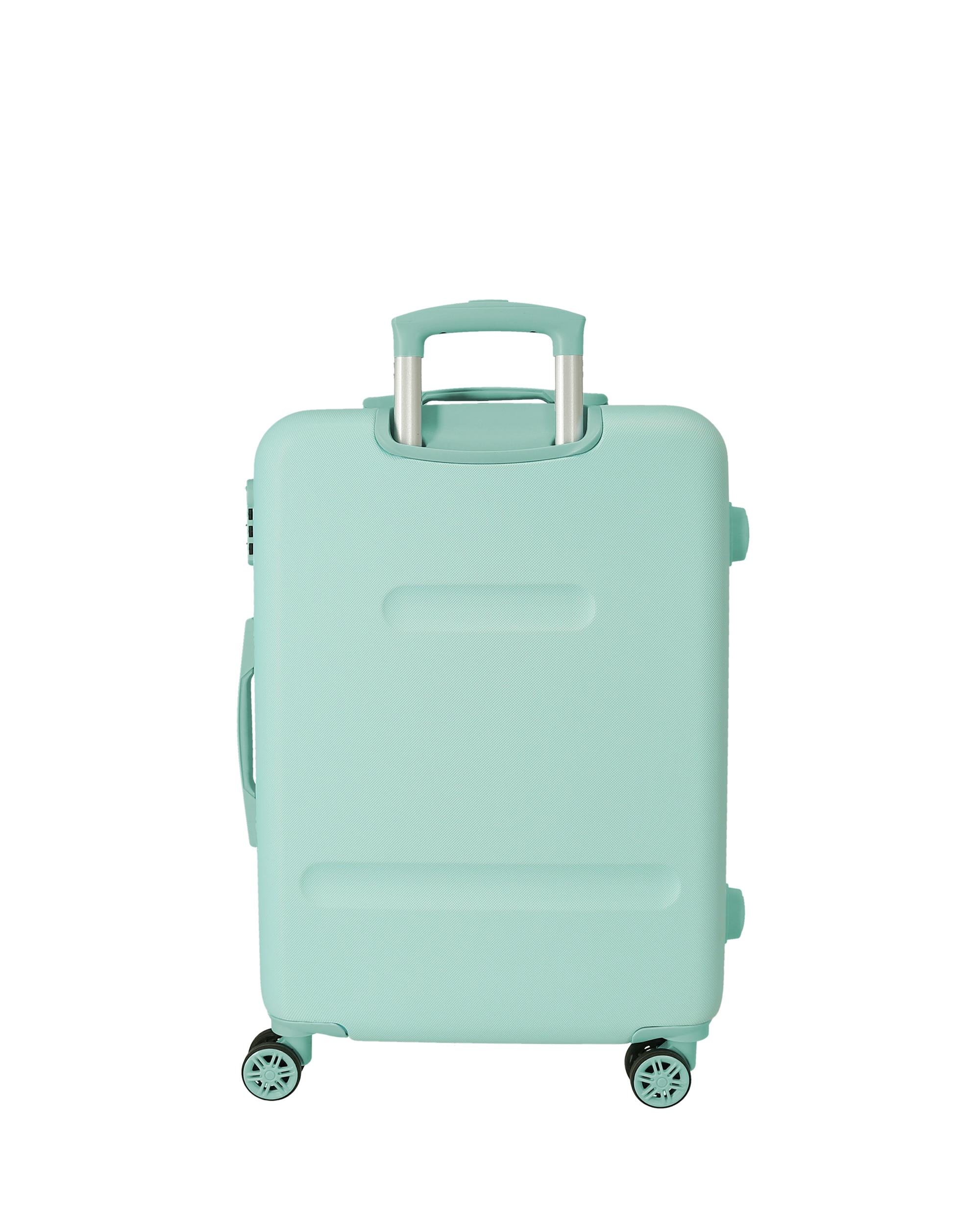 Mala Média Stitch Adorable Moods Rígida 56l em Turquesa Azul-3