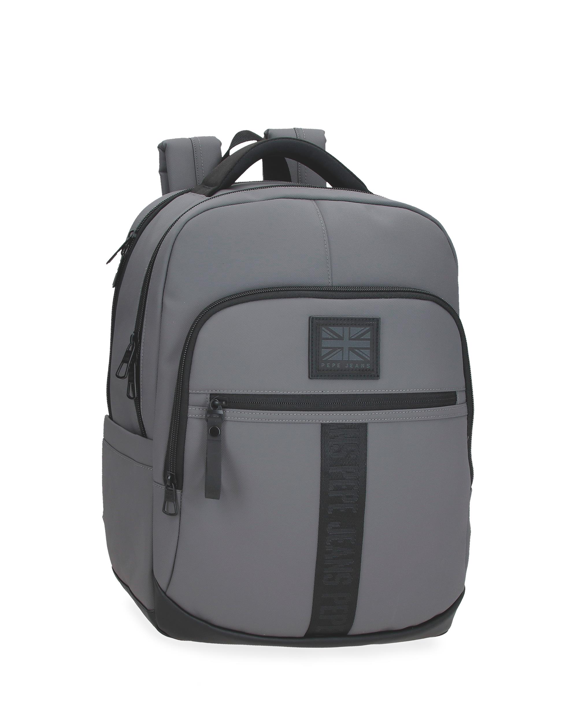 Imagem 0 de Mochila Porta Computador Pepe Jeans Hoxton com Dois Compartimentos em Cinzento