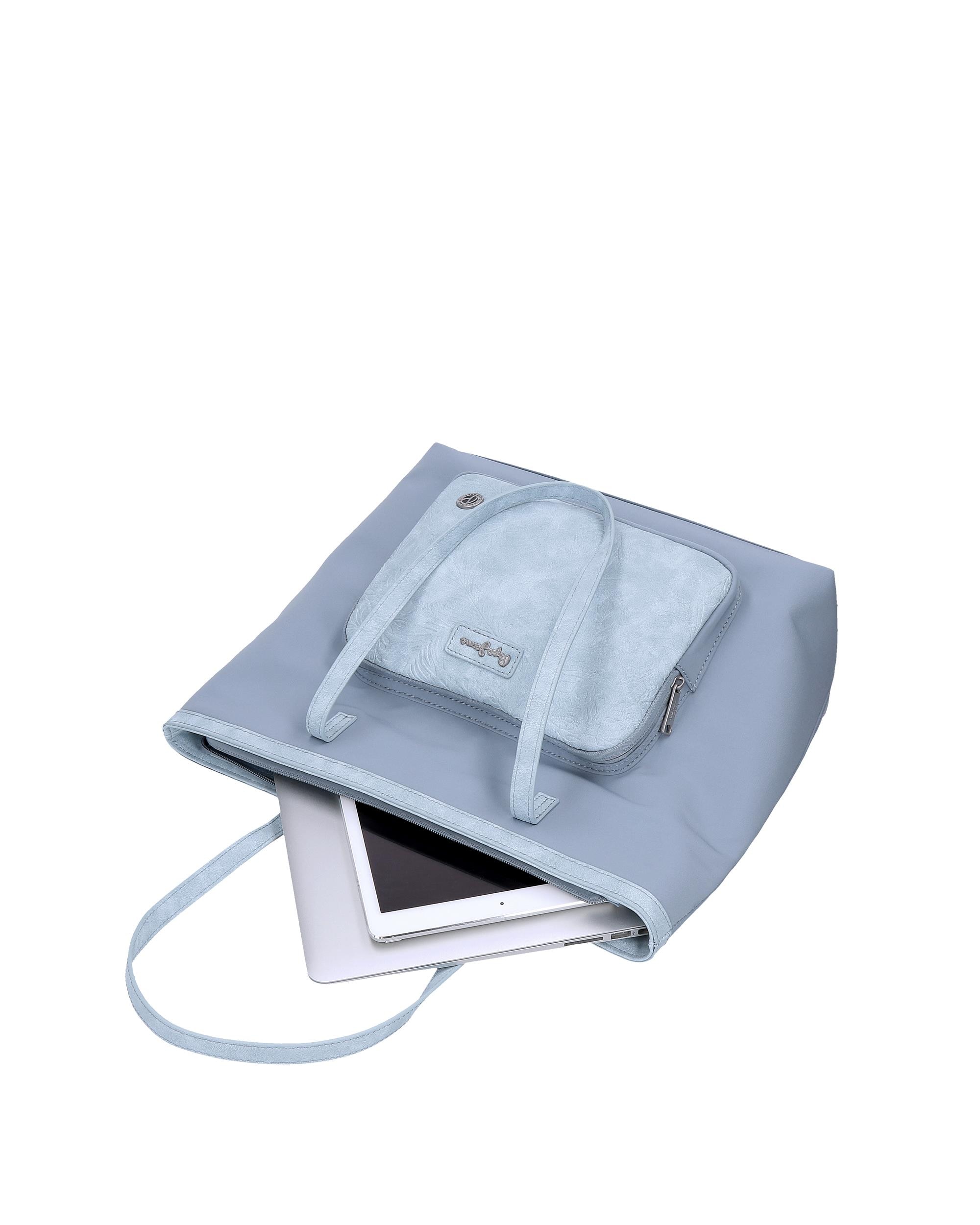 Mala Tote Pepe Jeans Jana Bege Azul-6