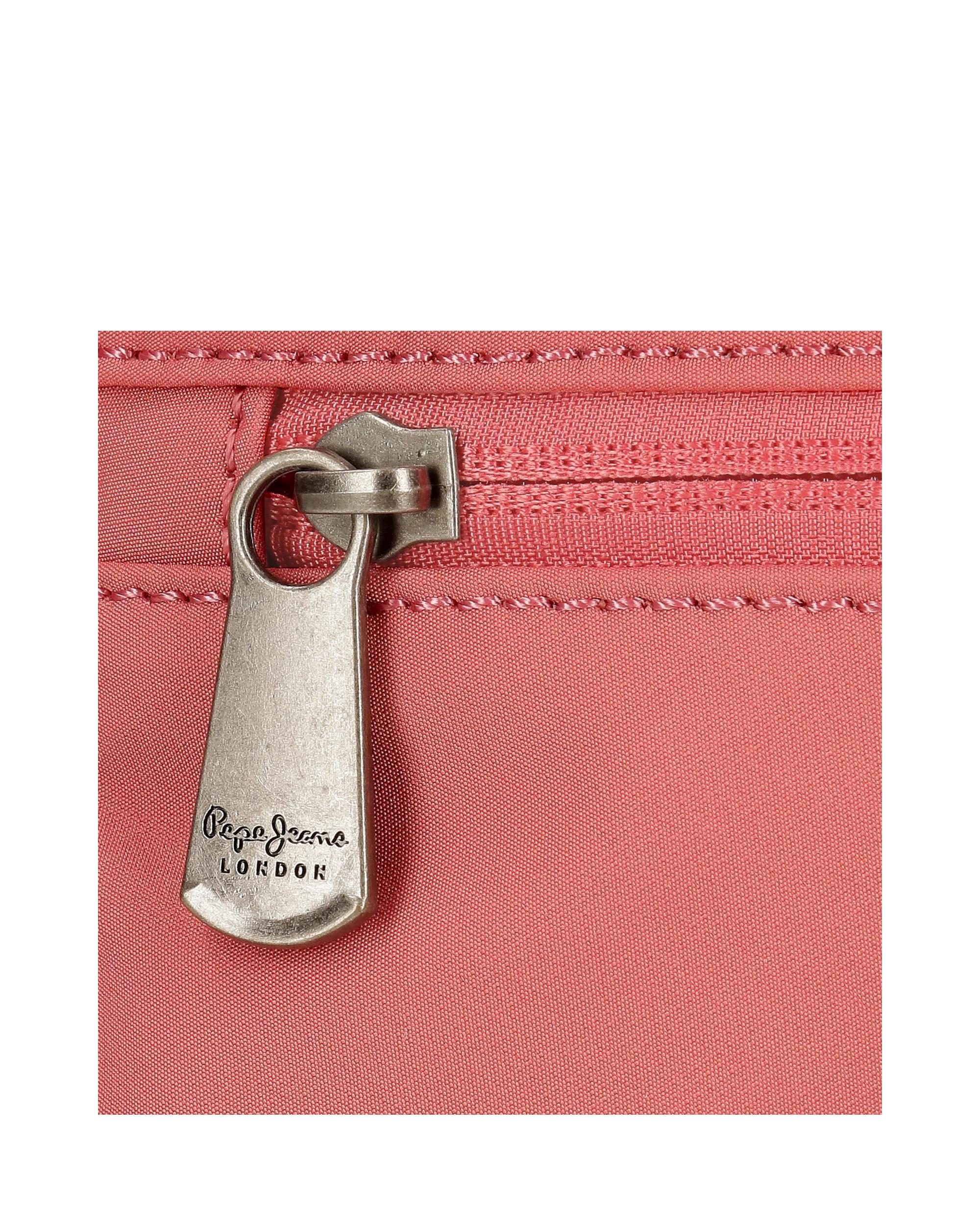 Necessaire Corin Dois Compartimentos com Bolso Frontal Rosa-4