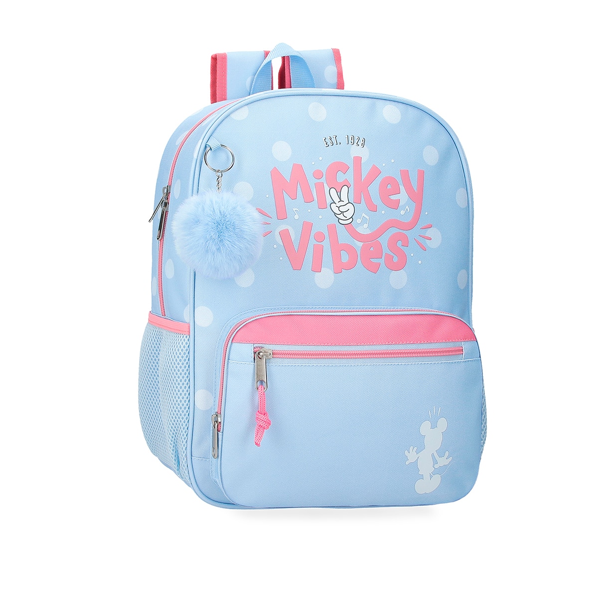 Imagem 0 de Mochila Escolar Mickey Vibes 38cm Adaptável a Carro