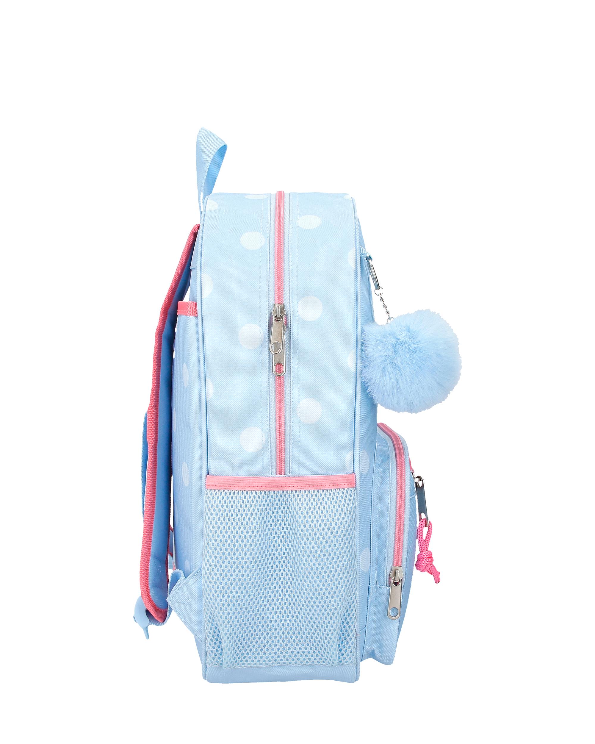 Mochila Escolar Mickey Vibes 38cm Adaptável a Carro Azul-2