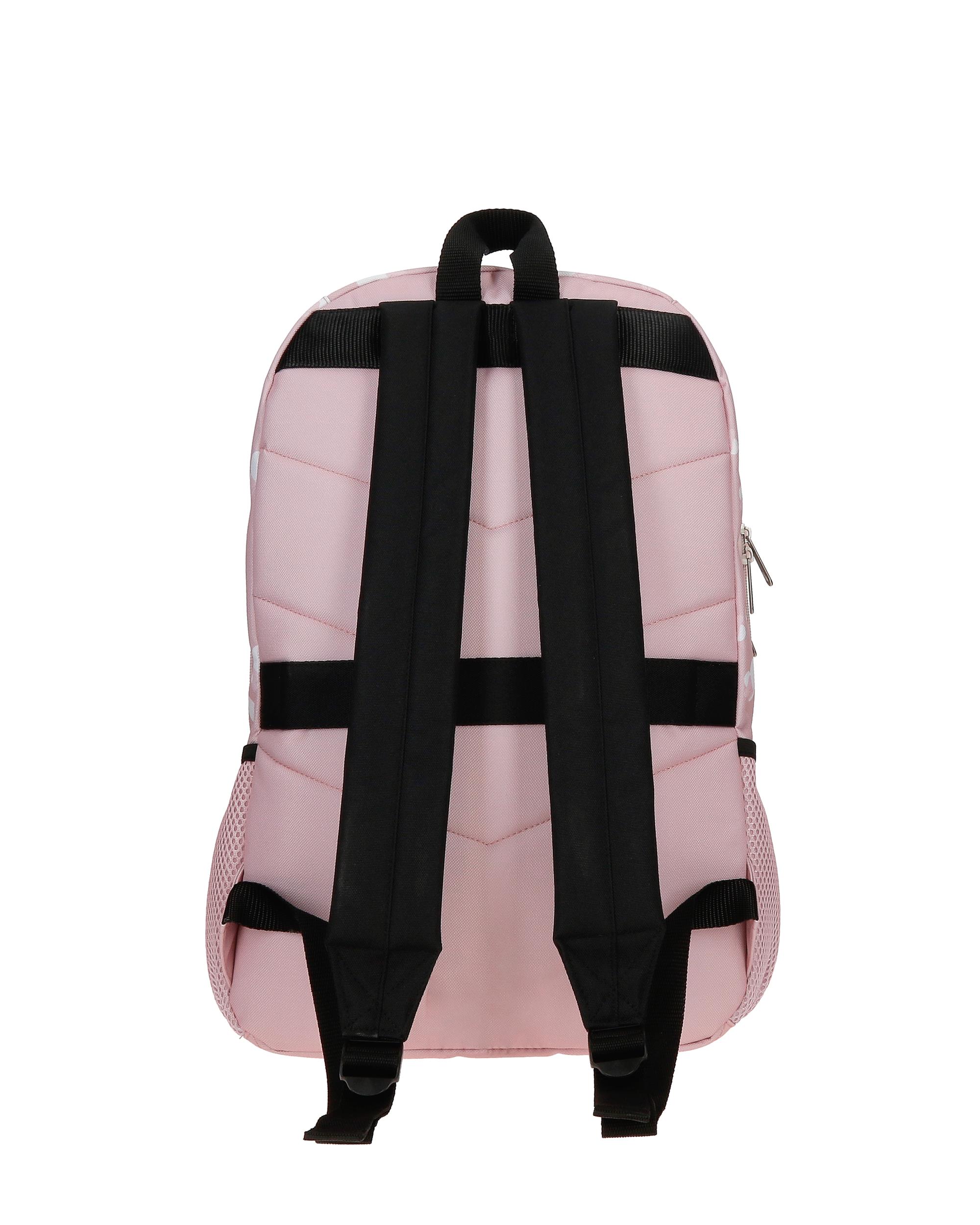 Mochila Disney Minnie Heads de Dois Compartimentos 44cm Rosa-3