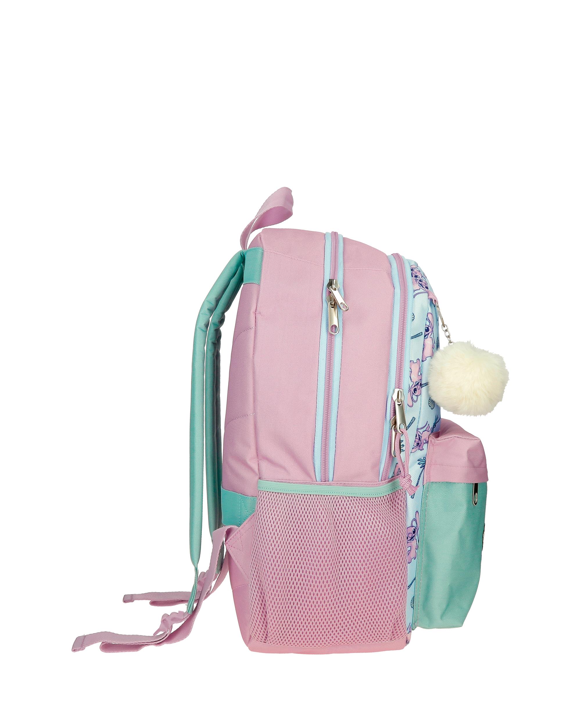 Mochila Stitch Just Chill de Dois Compartimentos 44 Cm Verde-2