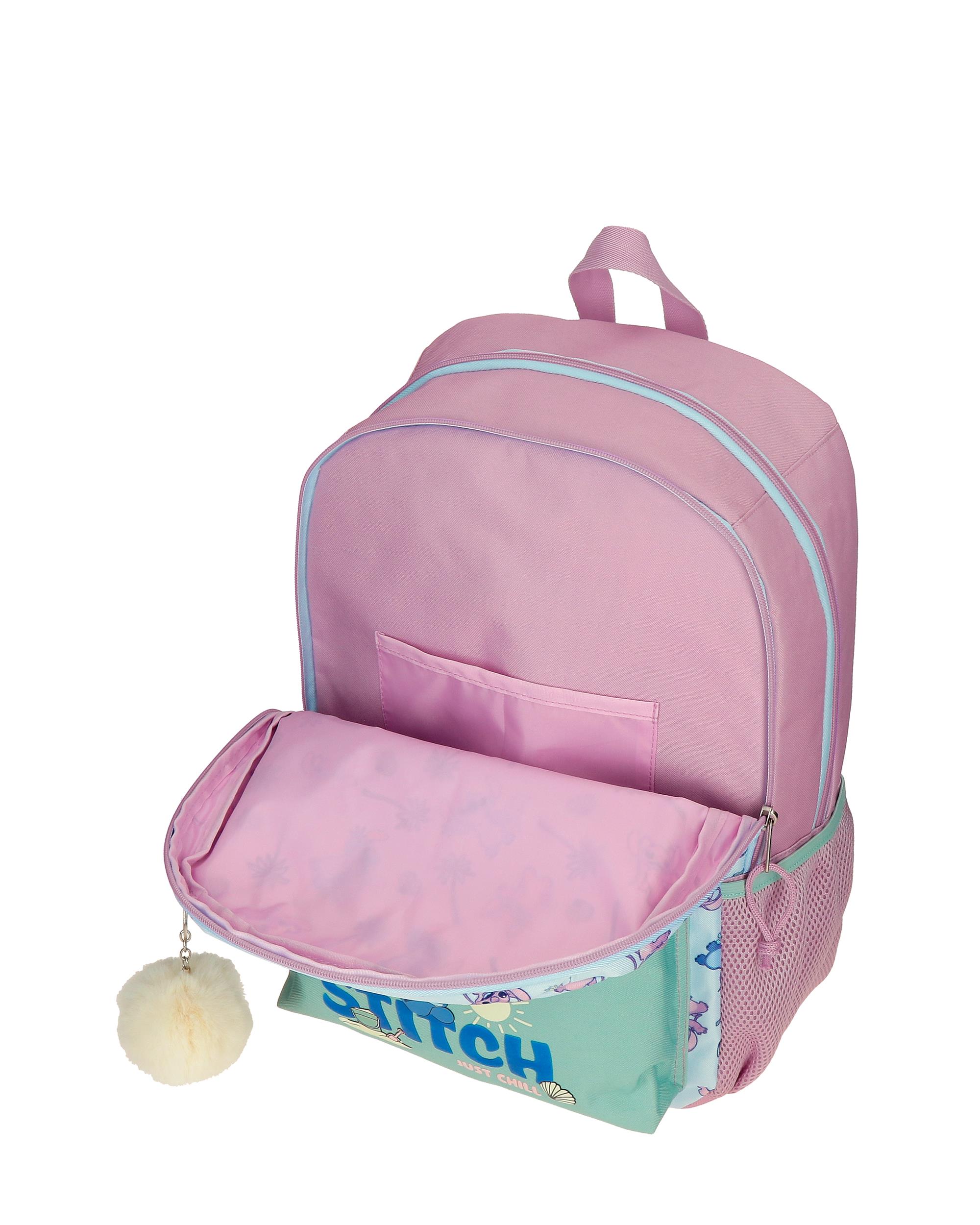 Mochila Stitch Just Chill de Dois Compartimentos 44 Cm Verde-5
