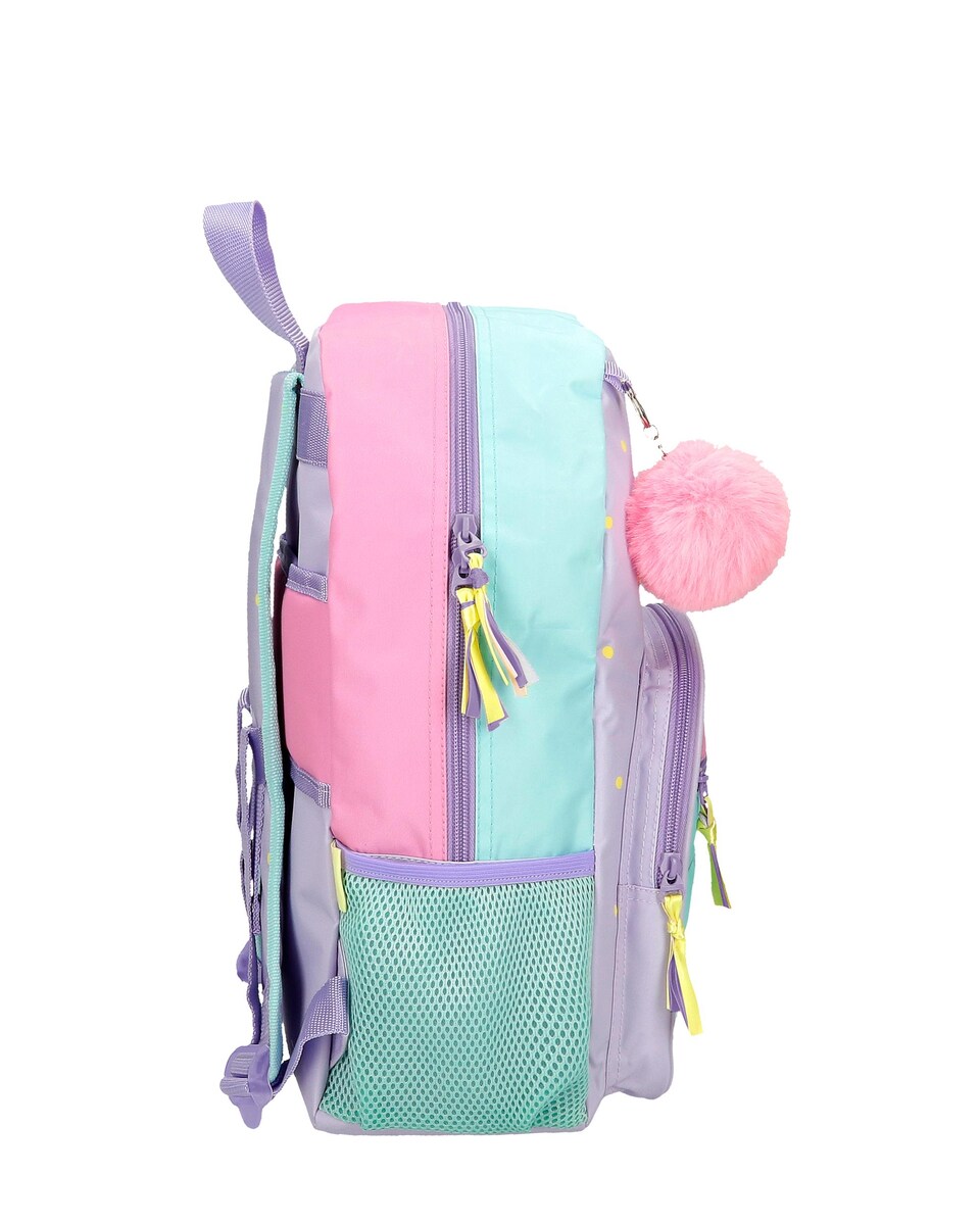 Mochila Escolar New Adventures com Bolsos Laterais Multicolor-2