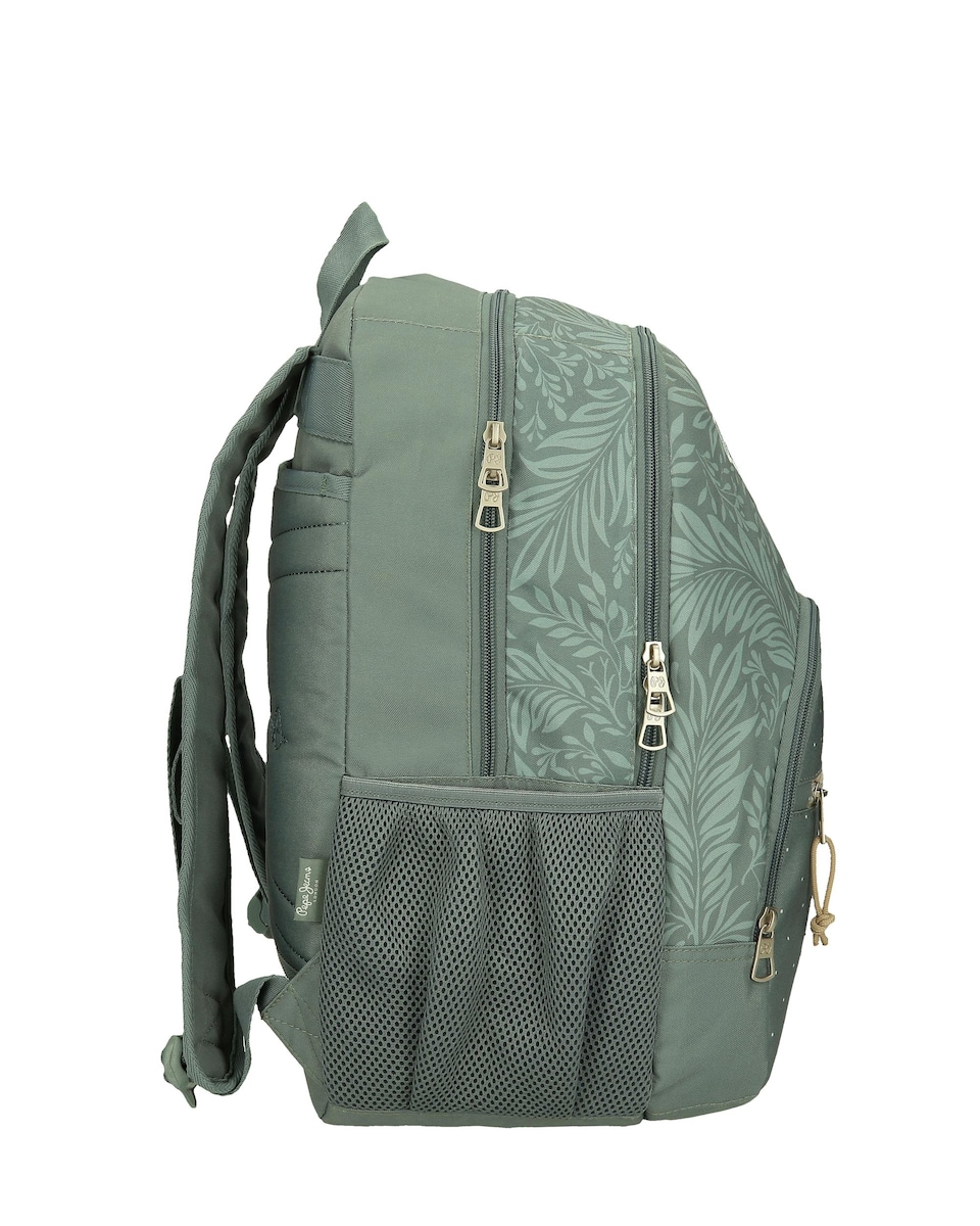 Mochila Coralie com Compartimento Duplo 46 Cm com Bolsos Laterais Verde-2