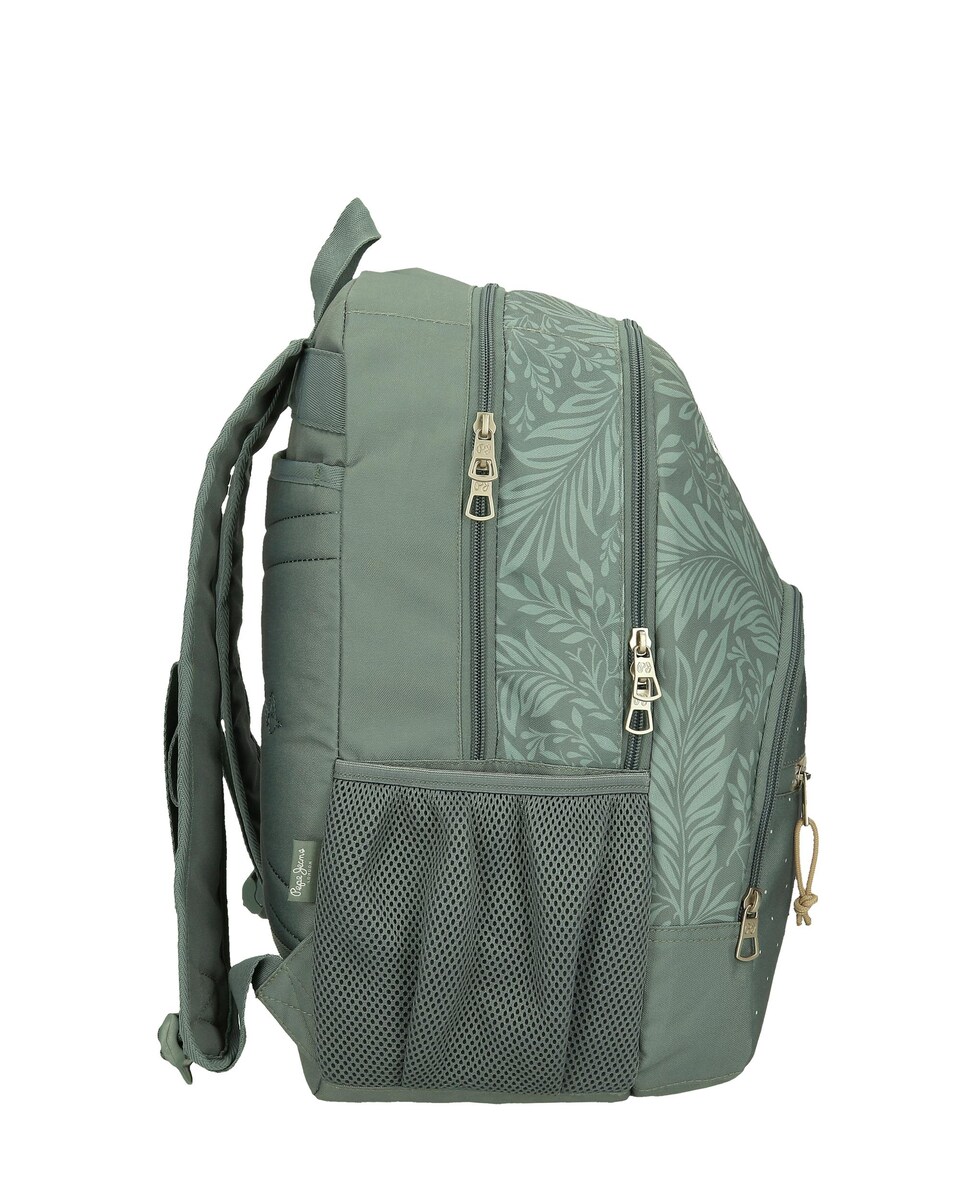 Mochila Coralie com Compartimento Duplo 46 Cm com Bolsos Laterais Verde-2