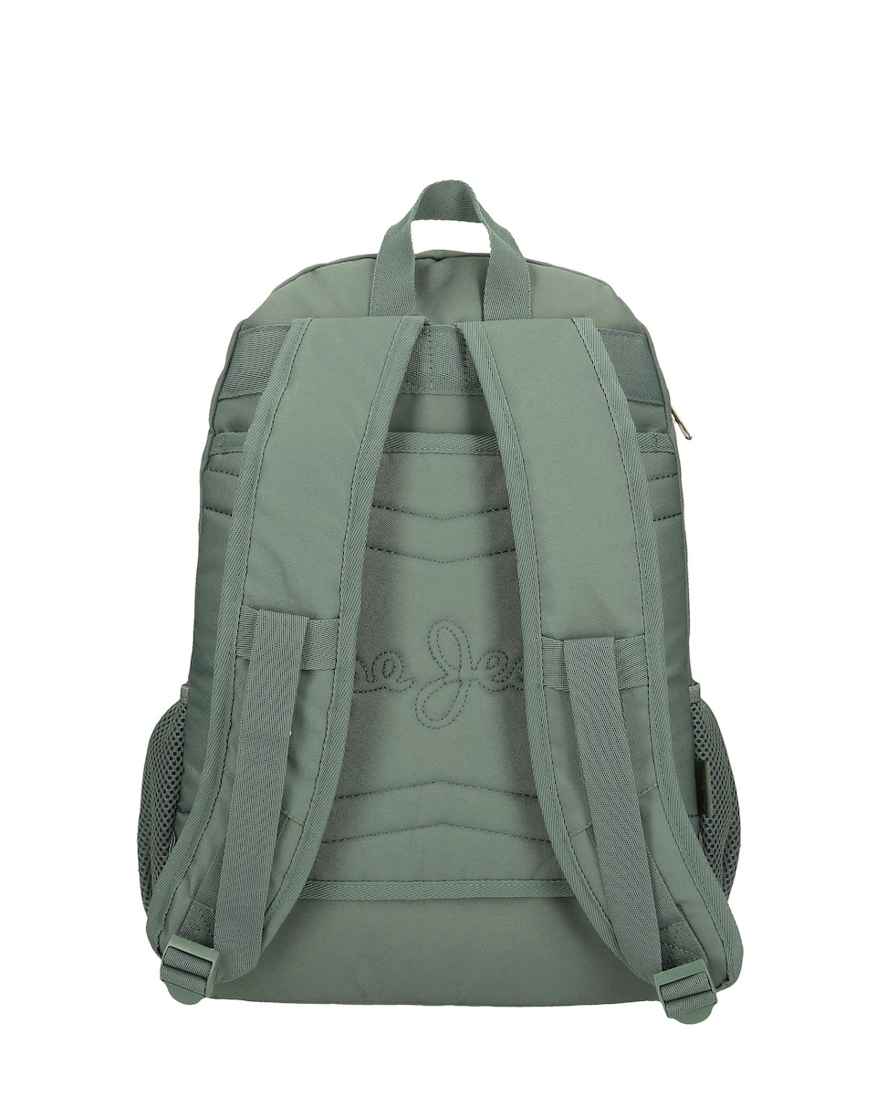 Mochila Coralie com Compartimento Duplo 46 Cm com Bolsos Laterais Verde-3
