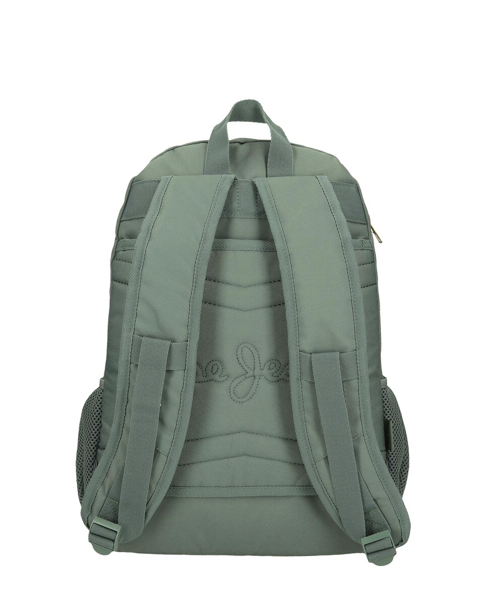 Mochila Coralie com Compartimento Duplo 46 Cm com Bolsos Laterais Verde-3