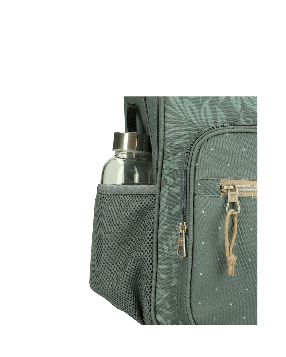 Mochila Coralie com Compartimento Duplo 46 Cm com Bolsos Laterais Verde-6