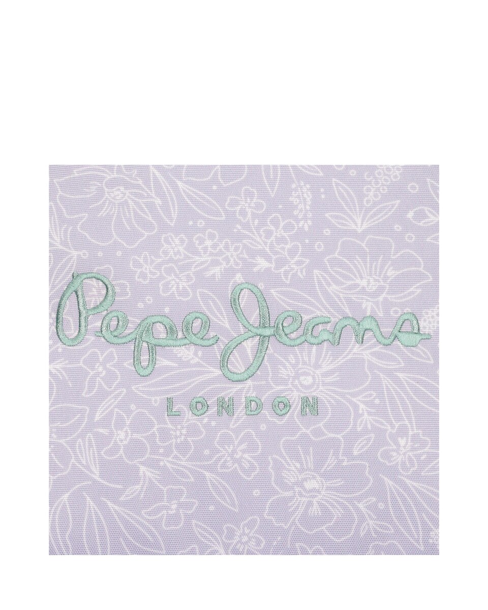 Mochila Escolar Renata com Bolso Frontal e Porta-chaves Decorativo Roxo-6