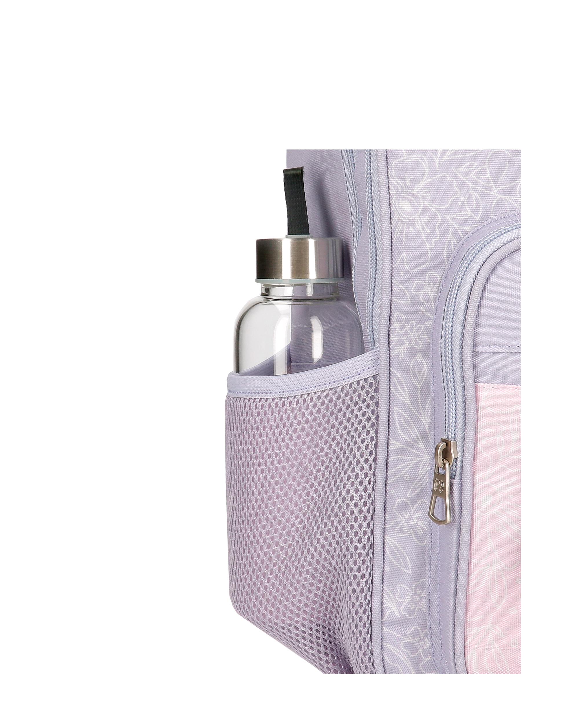 Mochila com Rodas Renata e Pompom Decorativo Roxo-6