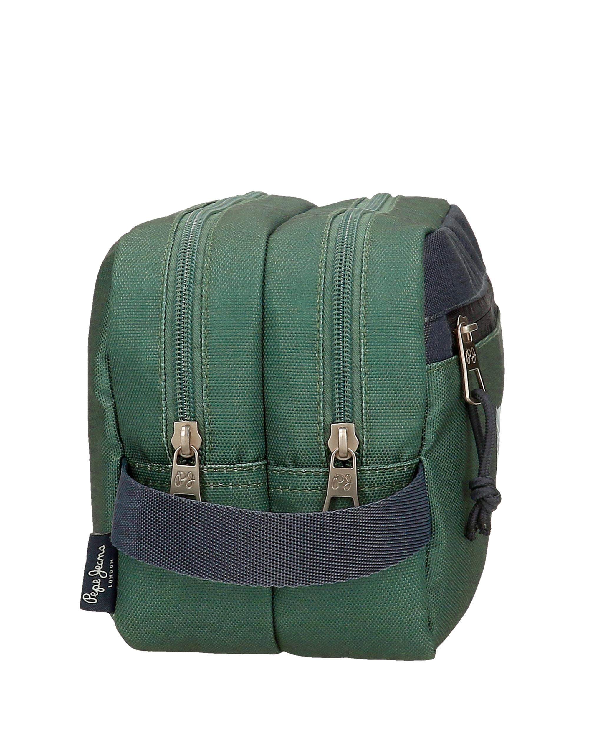 Necessaire Pepe Jeans Jebb Dois Compartimentos com Alça Lateral Verde-2