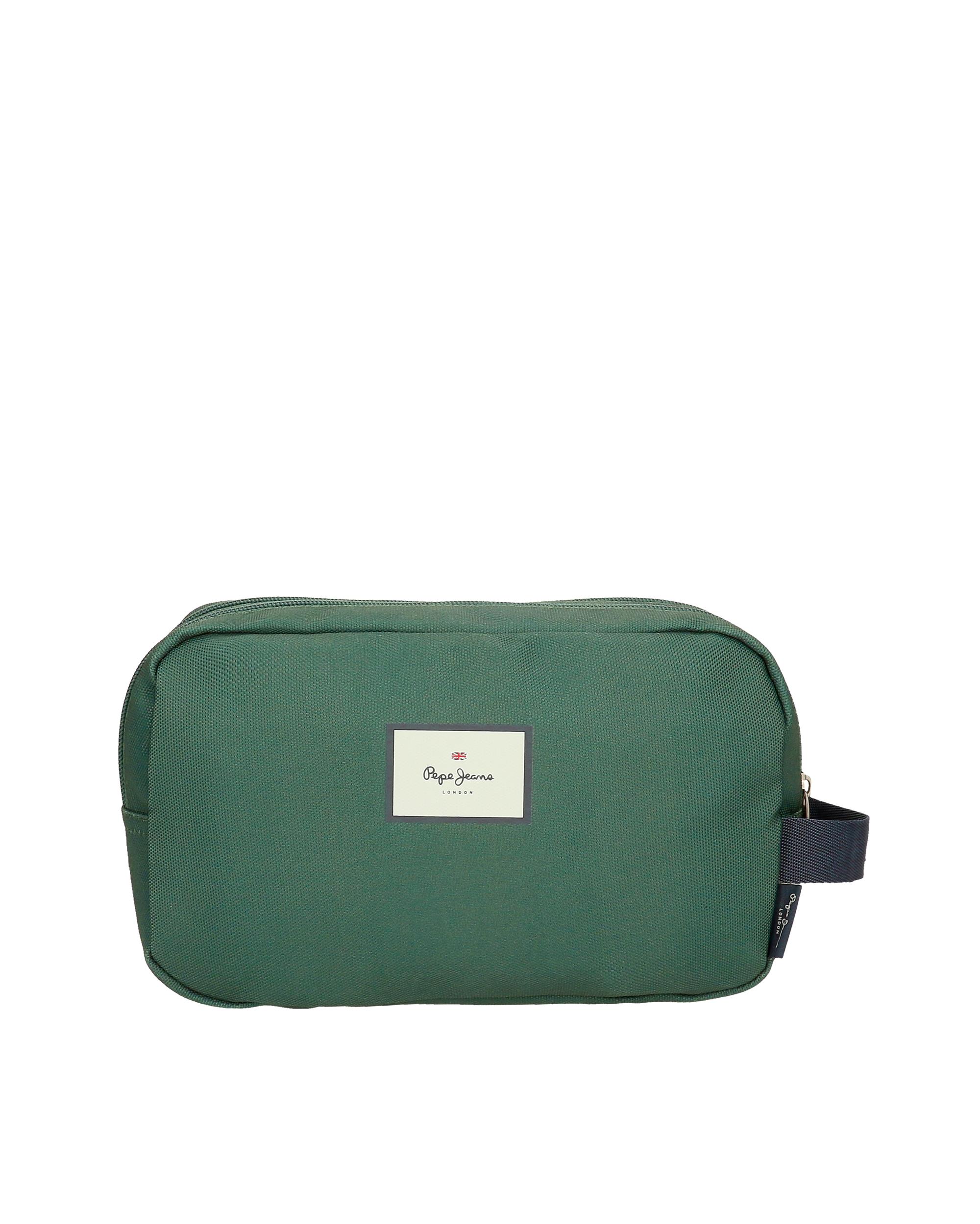 Necessaire Pepe Jeans Jebb Dois Compartimentos com Alça Lateral Verde-3