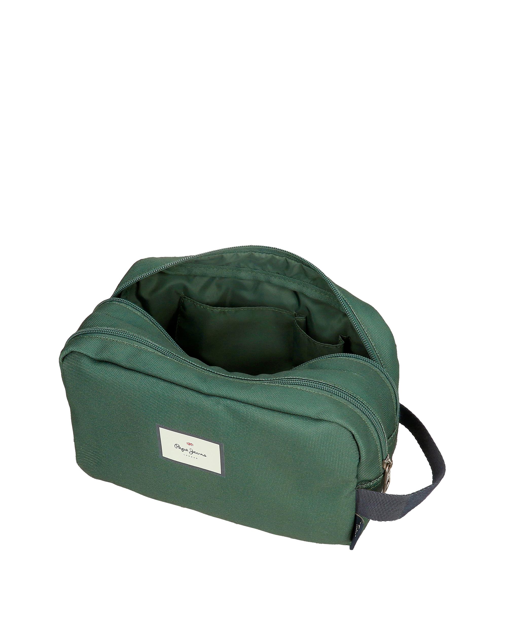Necessaire Pepe Jeans Jebb Dois Compartimentos com Alça Lateral Verde-5