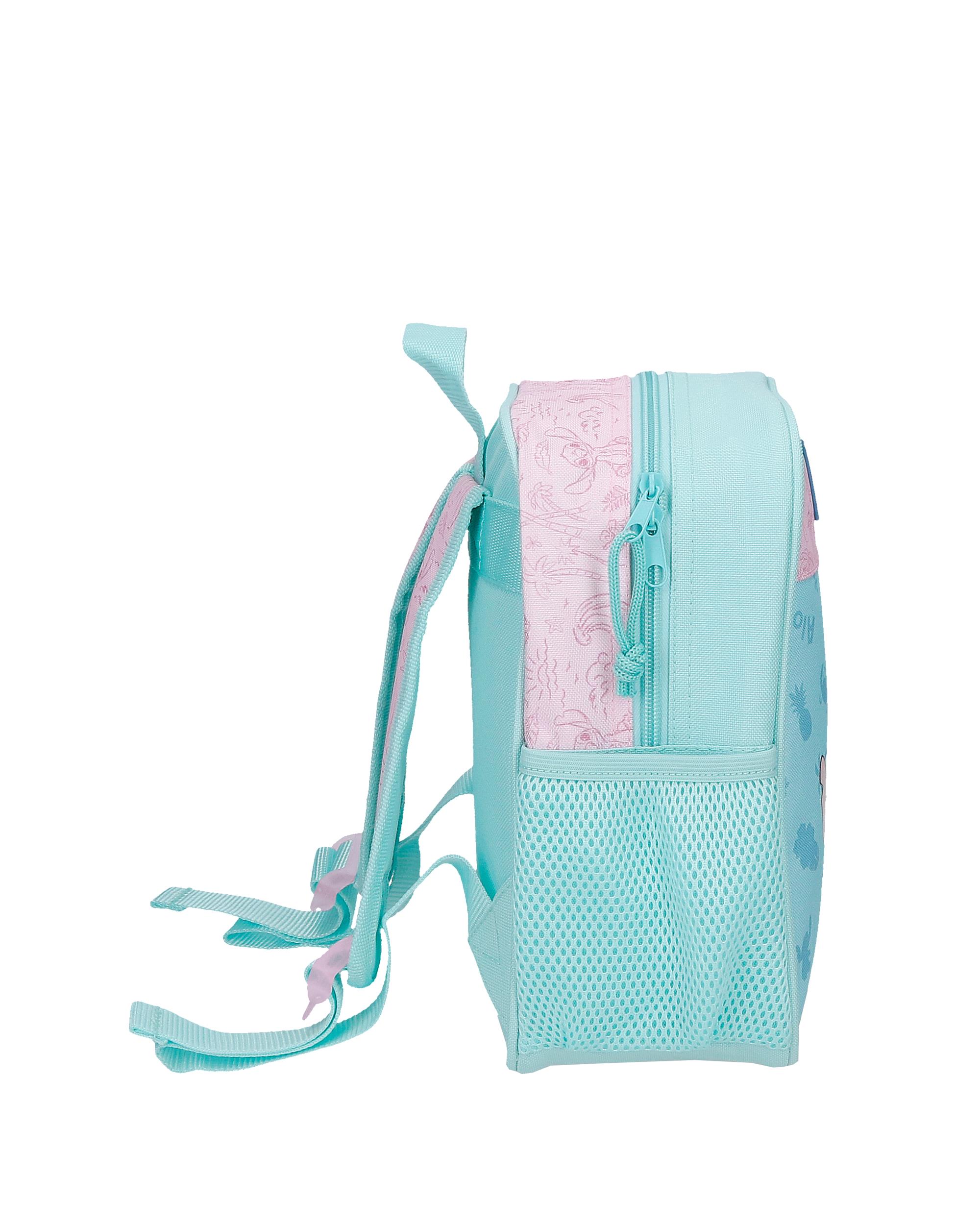 Mochila Pré-escolar Lilo & Stitch Beach & Love 25 Cm com Capacidade de 5,75l Azul-2