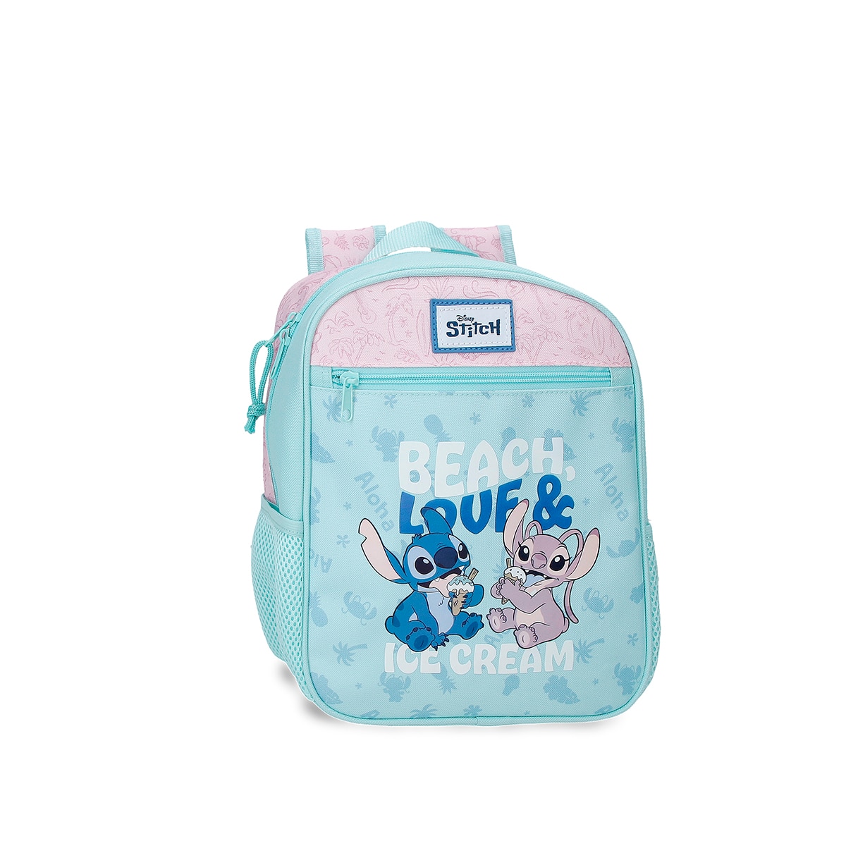 Mochila Lilo & Stitch Beach & Love 28 Cm com Capacidade de 6,44l Azul-1