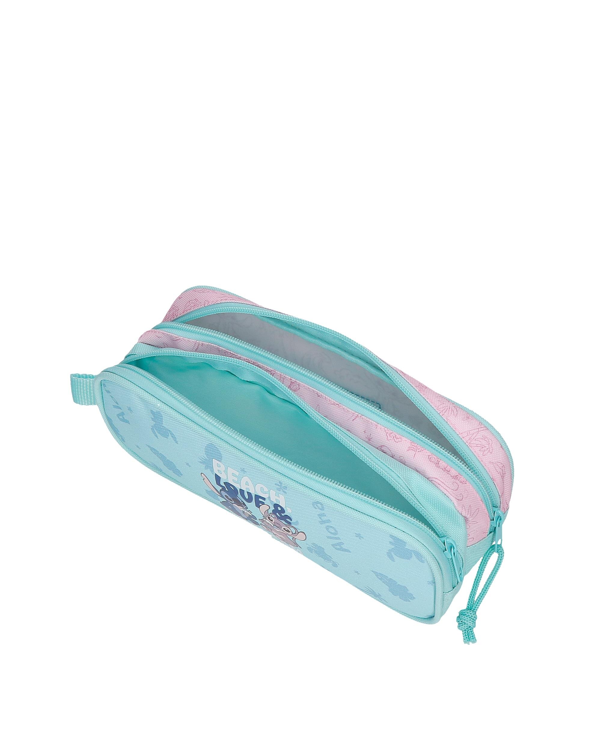 Necessaire Beach & Love de Dois Compartimentos em Turquesa Verde Azul-4