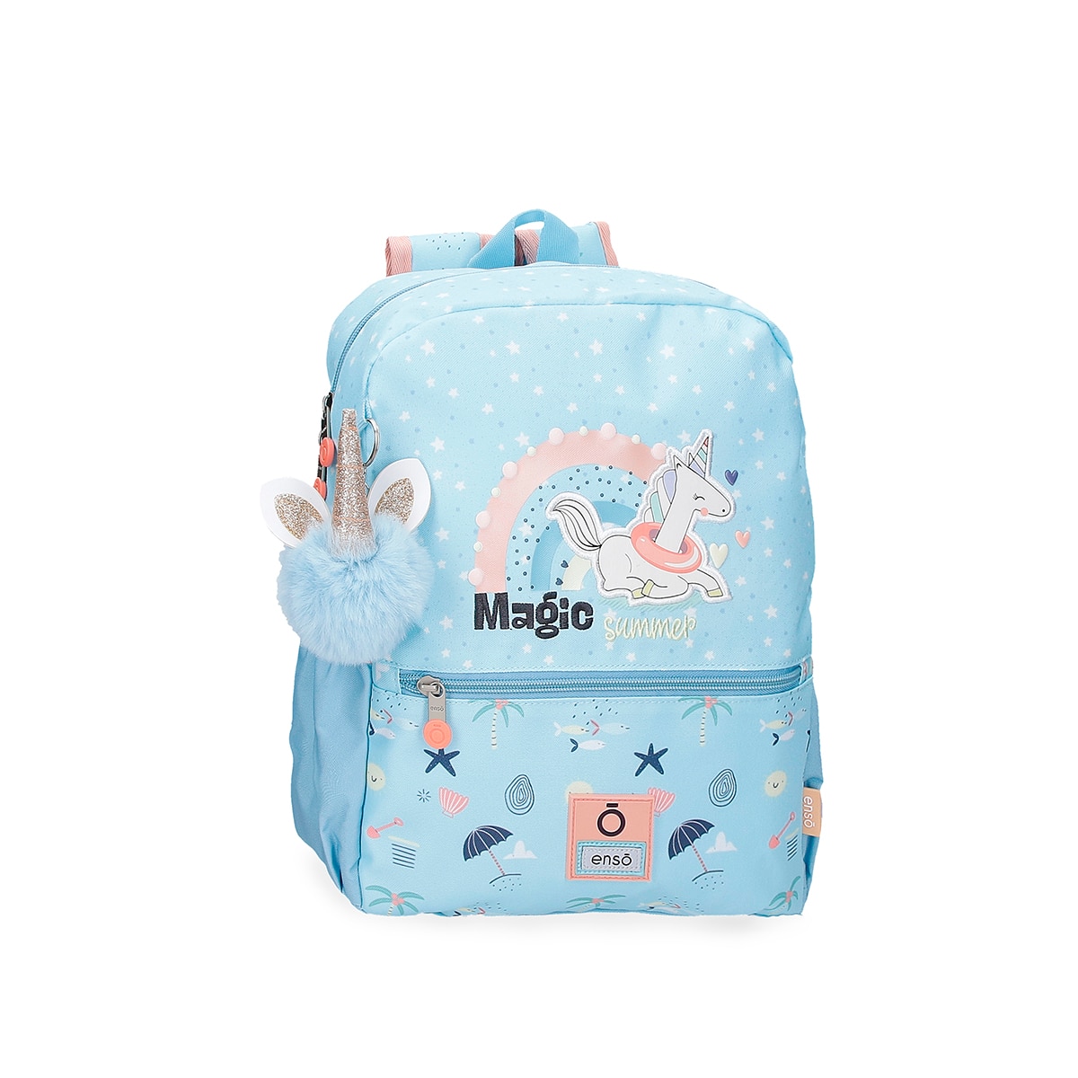 Imagem 0 de Mochila de Passeio Magic Summer de 32 Cm Adaptável com Bolsos Frontais